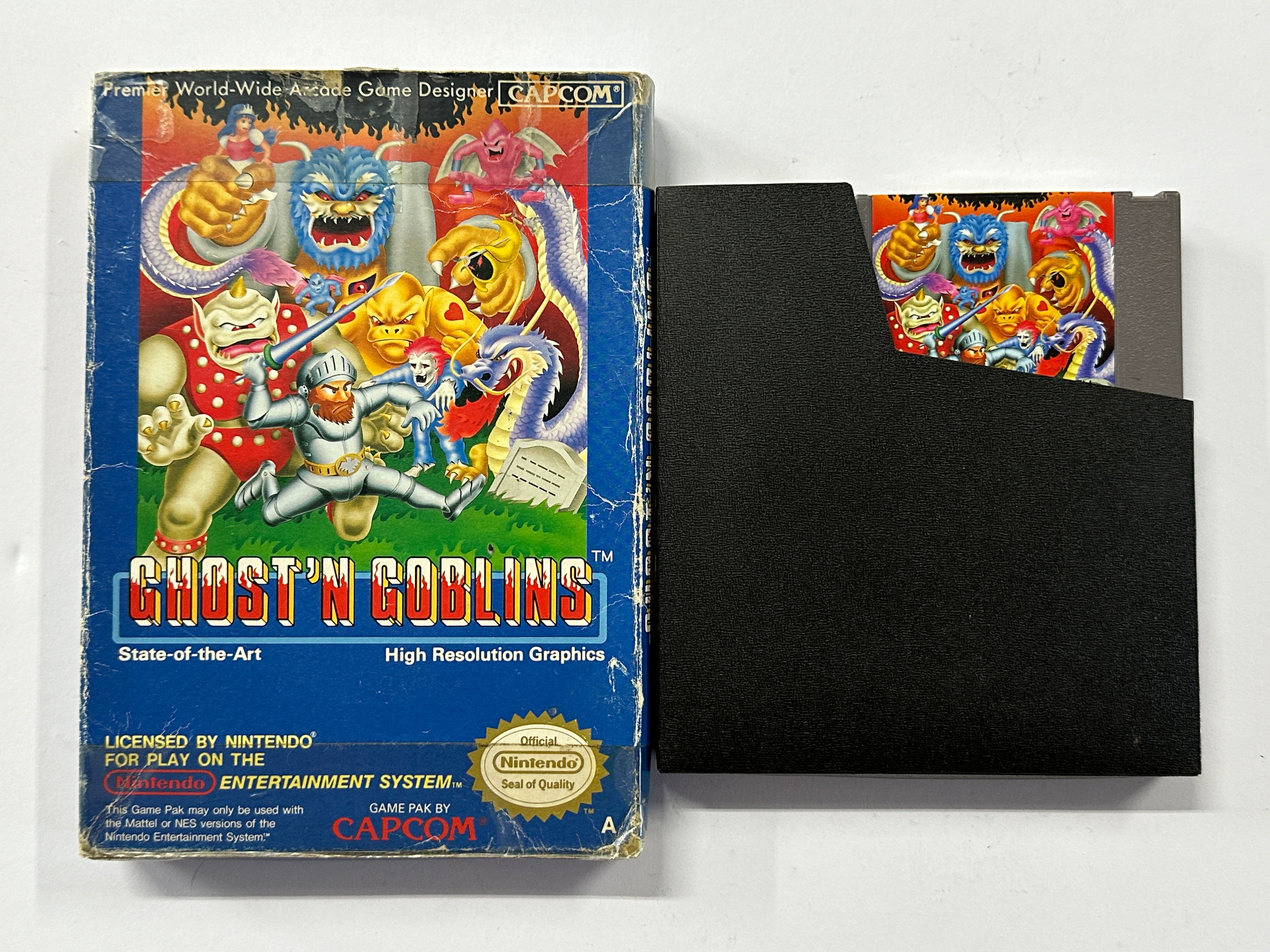 Ghost 'N' Goblins Classic Arcade Game in Original Retro Box - Perfect for Collectors and Vintage Gaming Enthusiasts