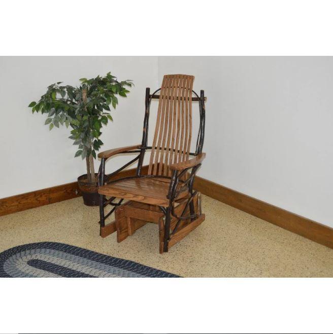 A & L Furniture Hickory Glider Rocker - Comfortable Wooden Rocking Chair for Nursery, Living Room & Patio - Perfect for Breastfeeding, Relaxing & Decor