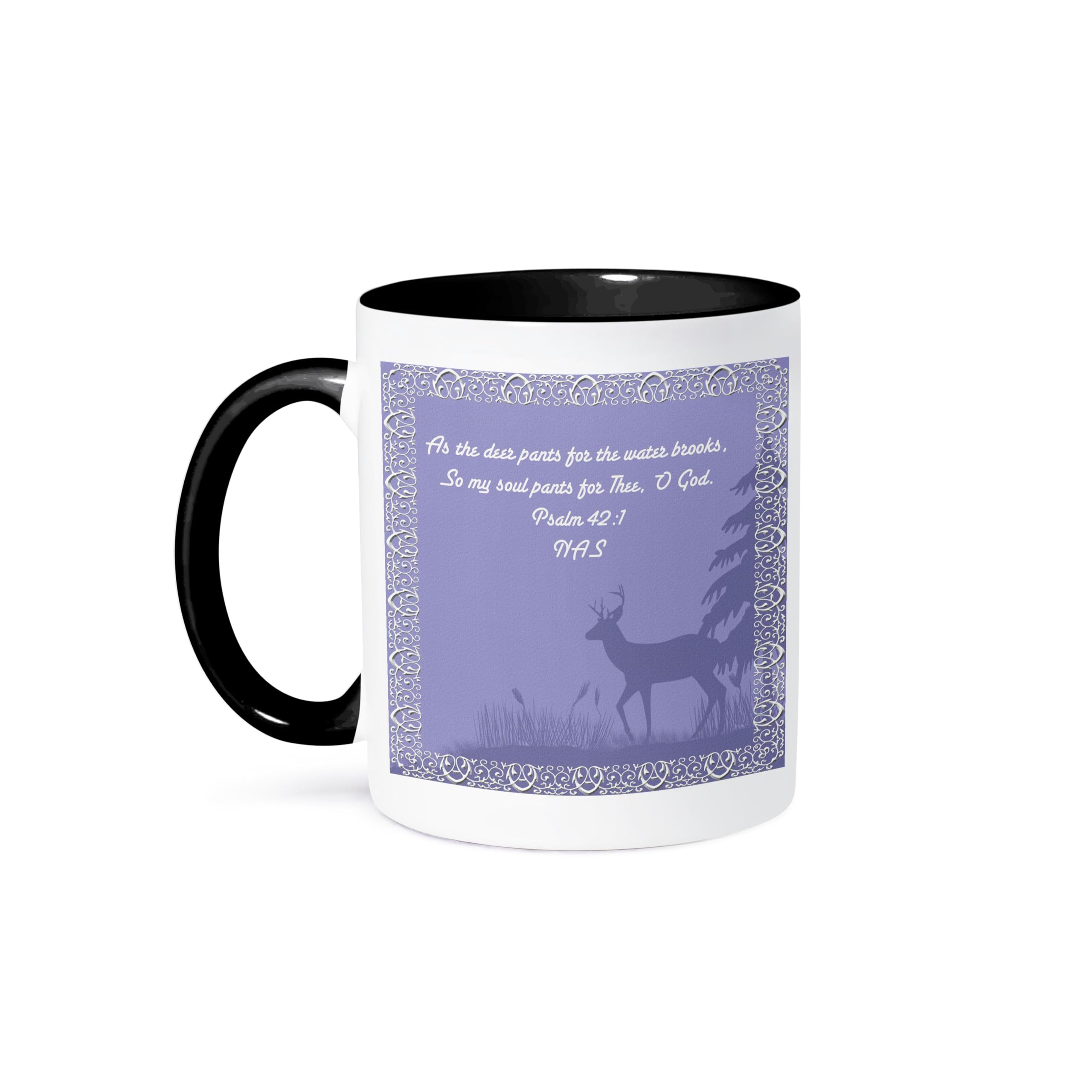 3D Deer Bible Verse Coffee Mug 11oz - Gift for Christian Coffee Lovers - Perfect for Morning Devotion