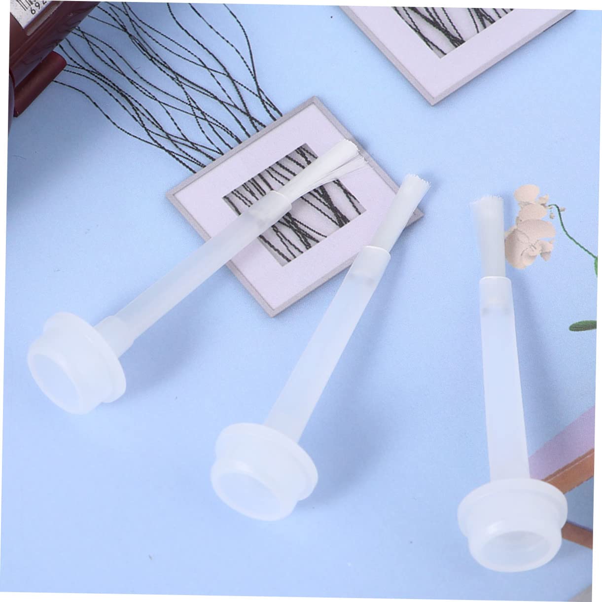 **50pcs Professional Nail Polish Replacement Brushes - Disposable Manicure Tools for Dip Liquids & Flash White - Perfect for Salon, Home DIY & Nail Art**