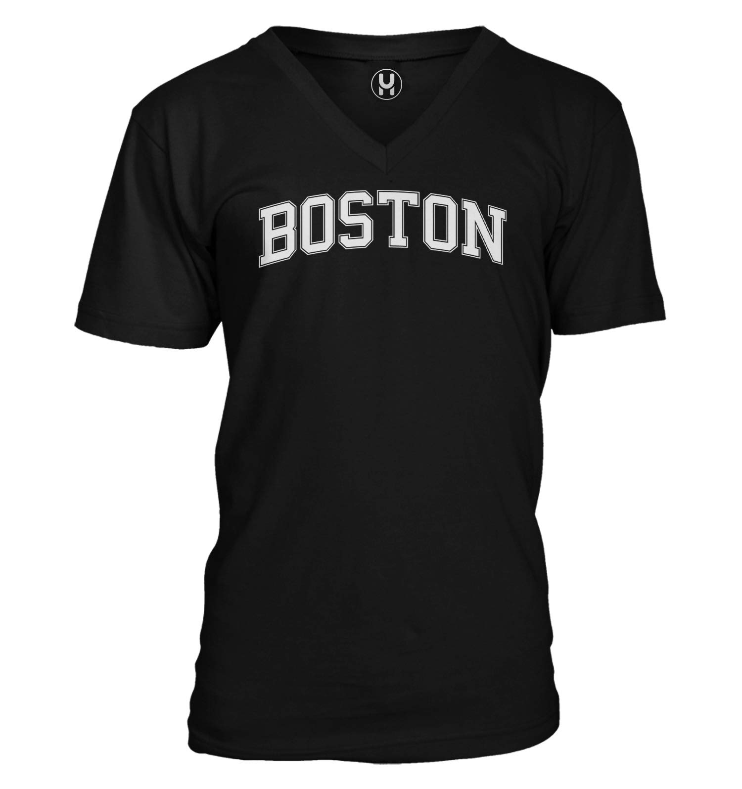 Haase Unlimited Boston State Proud Strong Unisex V-Neck T-Shirt | Comfortable Cotton Tee for Men & Women | Perfect for Casual Wear, Sports & Patriotic Events