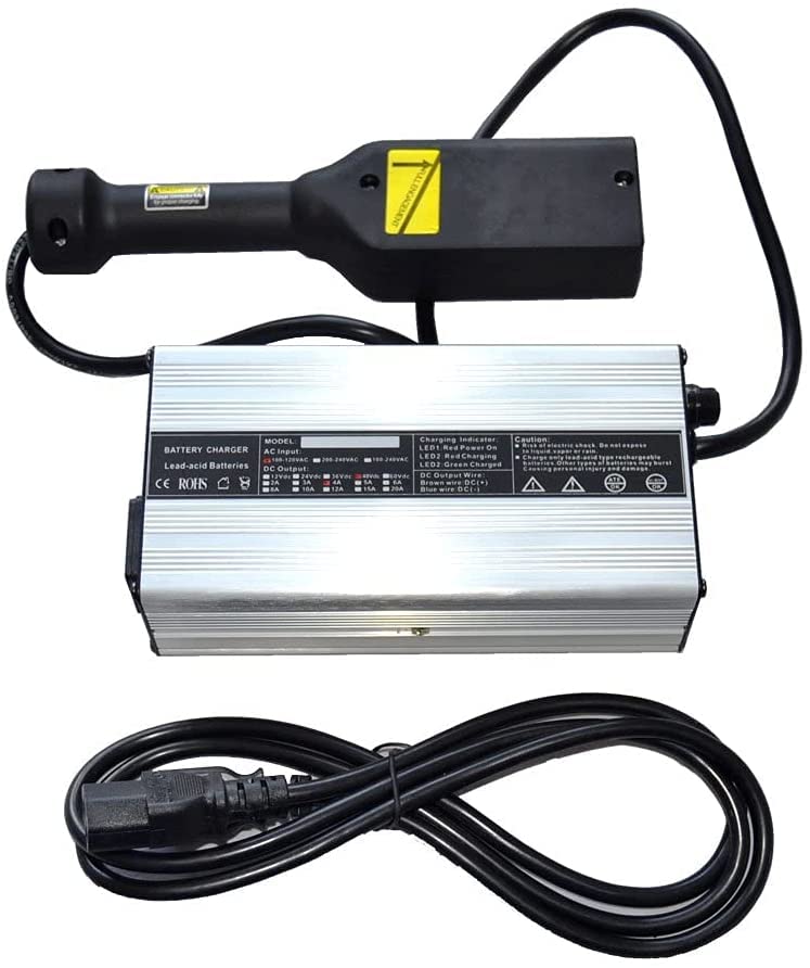 36V 5A Golf Cart Battery Charger - Compatible with E-Z-GO, Yamaha & Club Car - Fast Charging for Golf Carts, Electric Vehicles & Mobility Scooters - Perfect for Home, Golf Course & RV Use