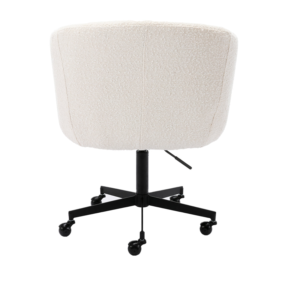 Avalon Boucle Office Chair - Ergonomic Modern Upholstered Desk Chair with Adjustable Height for Home & Office Workspace - Perfect for Remote Work, Study, and Gaming