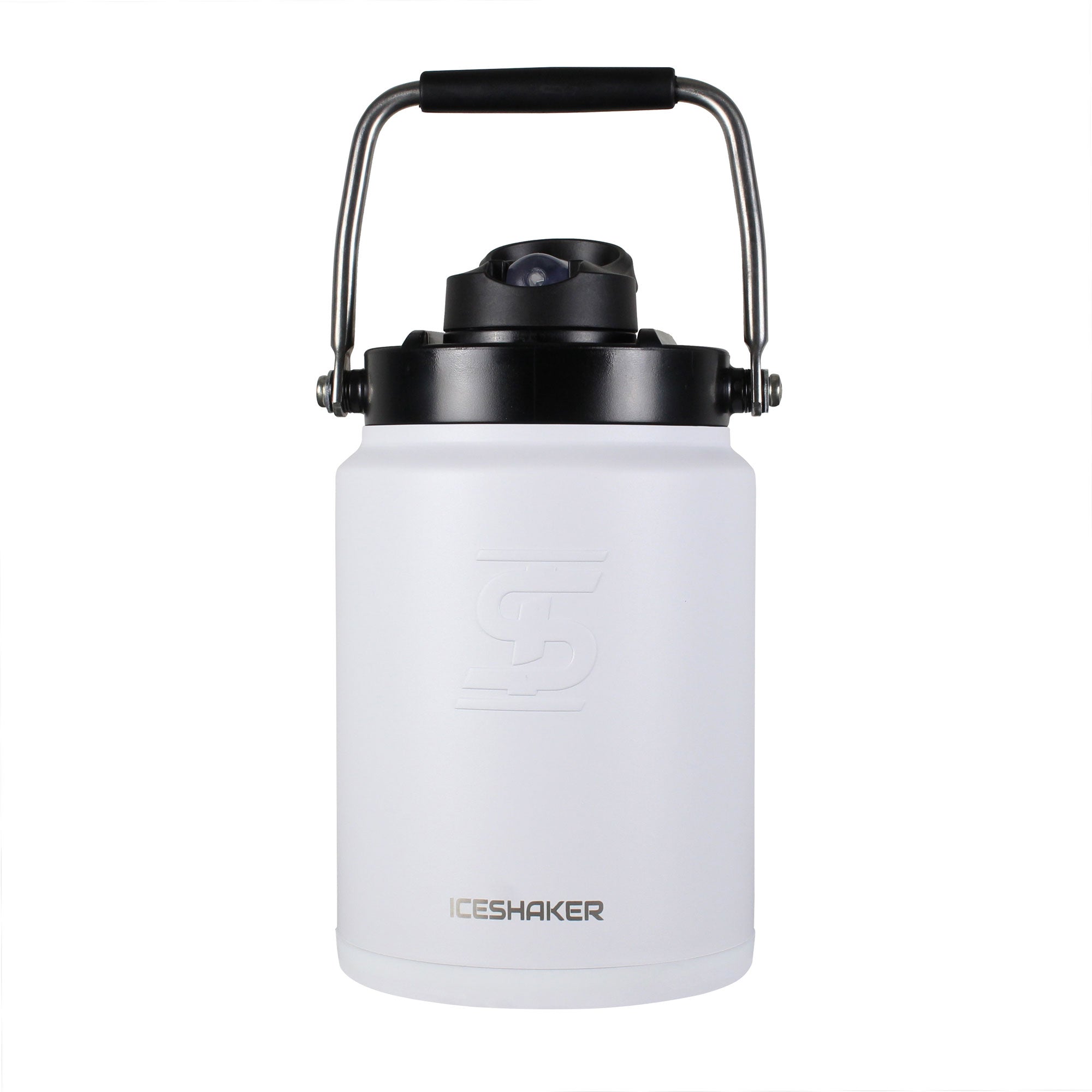 Half Gallon Jug with Non-Slip Silicone Base - Durable White Water Bottle for Kitchen, Office & Outdoor Activities