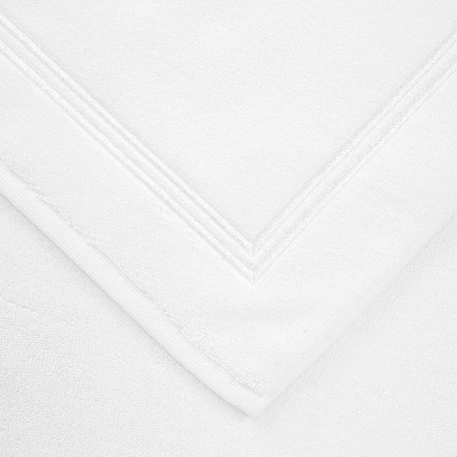 Frette Hotel Classic White Bath Mat - Premium Cotton Bathroom Rug for Luxury Spa & Hotel Style at Home