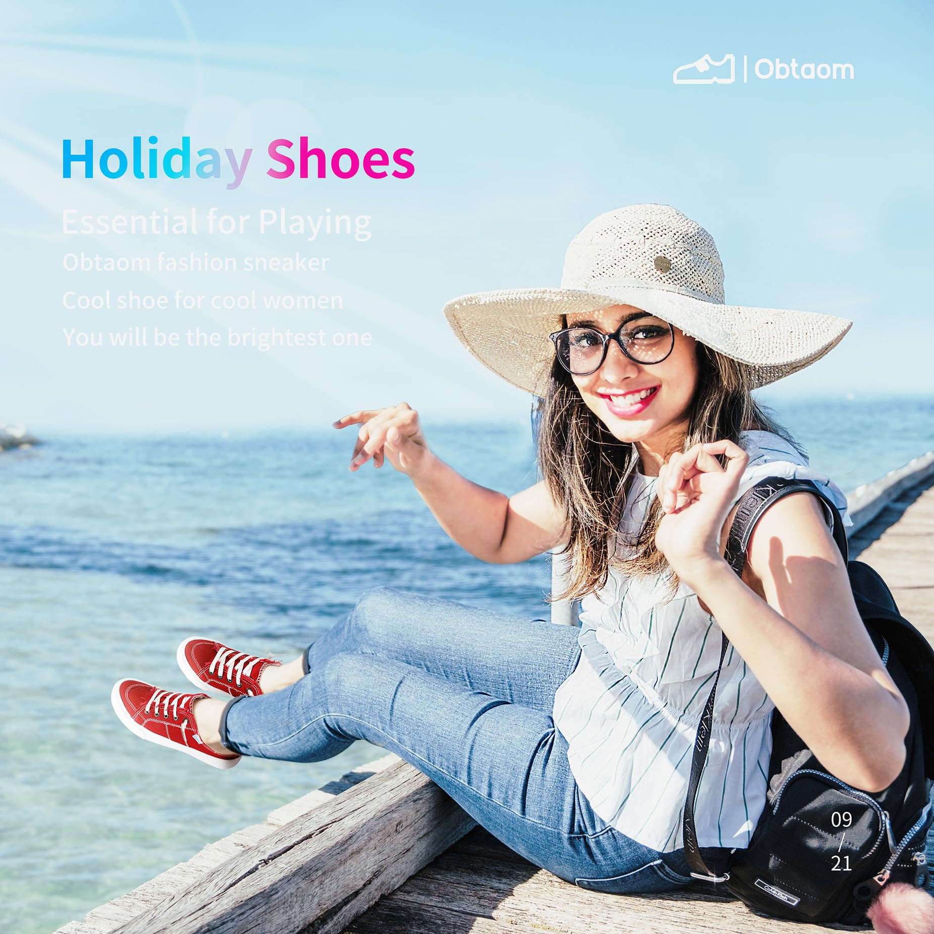 Obtaom Women's Memory Foam Canvas Mule Clippers - Comfortable Slip-On Backless Fashion Sneakers for Casual Wear, Travel & Holiday Outfits