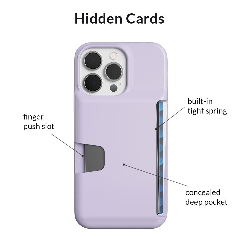 Light Purple iPhone Wallet Case - Slim Protective Phone Cover with Card Holder for iPhone 13/14/15 - Perfect for Everyday Use, Travel & Shopping