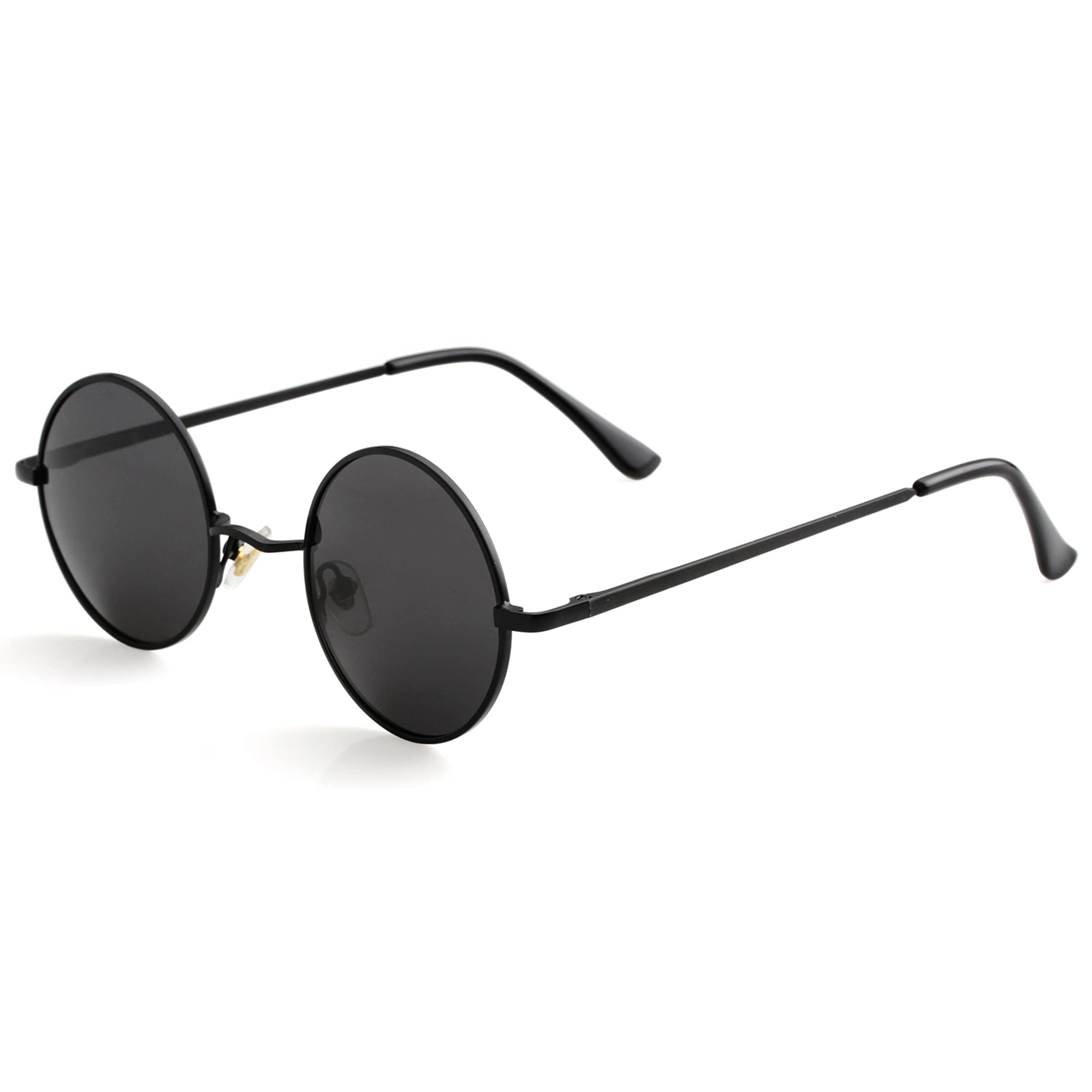 Kursan John Lennon Style Small Round Polarized Sunglasses for Women & Men - 45mm Retro Hippie Circle Red Sunglasses - Perfect for Music Festivals, Beach Days & Vintage Fashion
