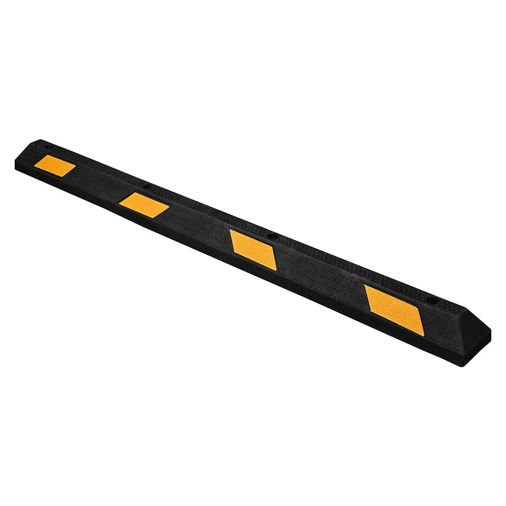 6' Rubber Curb Parking Block - Heavy Duty Wheel Stop for Garage, Driveway & Parking Lot - Durable Car Stopper for Vehicle Safety & Space Management