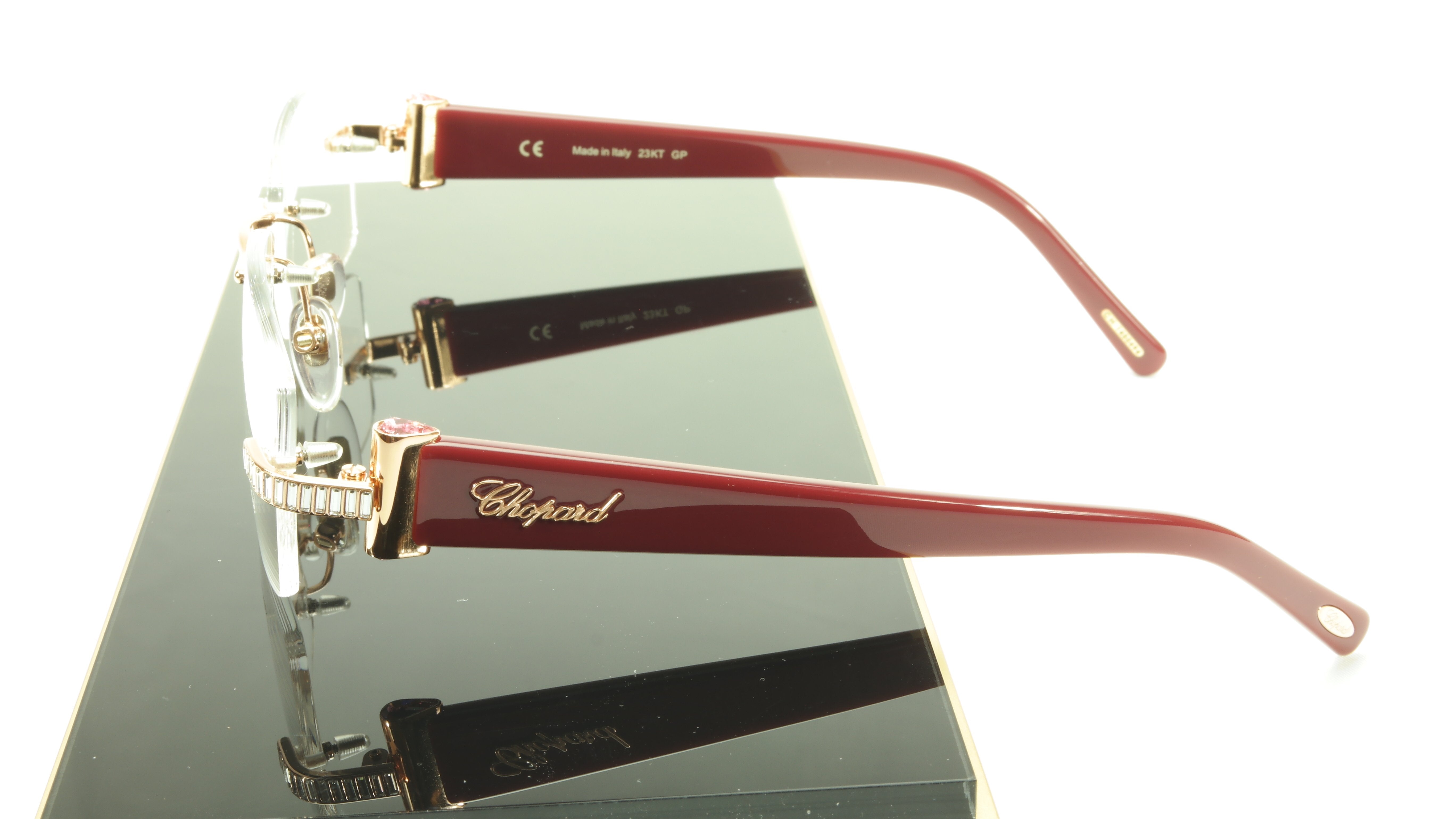 Chopard VCH 912S 08FC Luxury Acetate Eyeglass Frames - Gold Plated Italian Made (54-16-140) for Men & Women | Perfect for Business, Reading & Fashion Accessories
