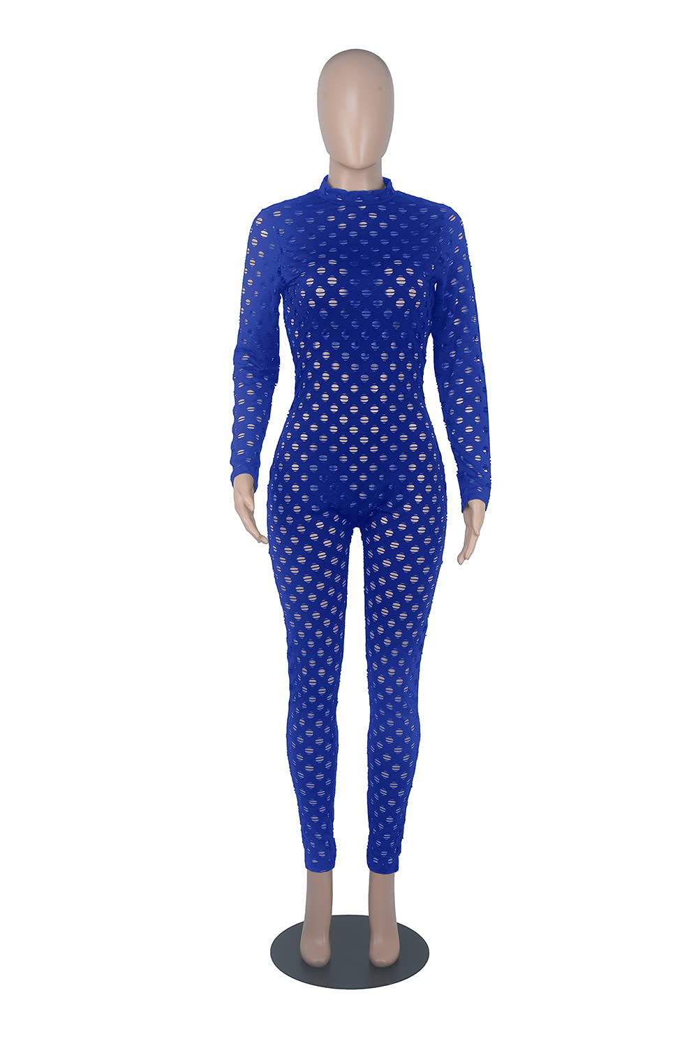 Sexy Women's Club Outfits - Long Sleeve Bodysuit Jumpsuit with Bodycon Leggings | Nightclub, Party & Date Night Outfits for Women | Fashion One-Piece Pants Suit