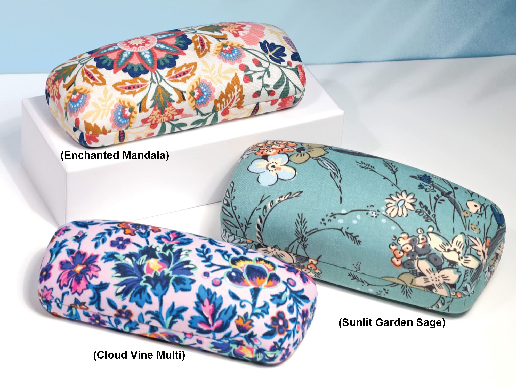 Vera Bradley Sunglasses & Eyeglasses Hard Shell Protective Case - Durable Clamshell Design for Travel, Storage & Everyday Use