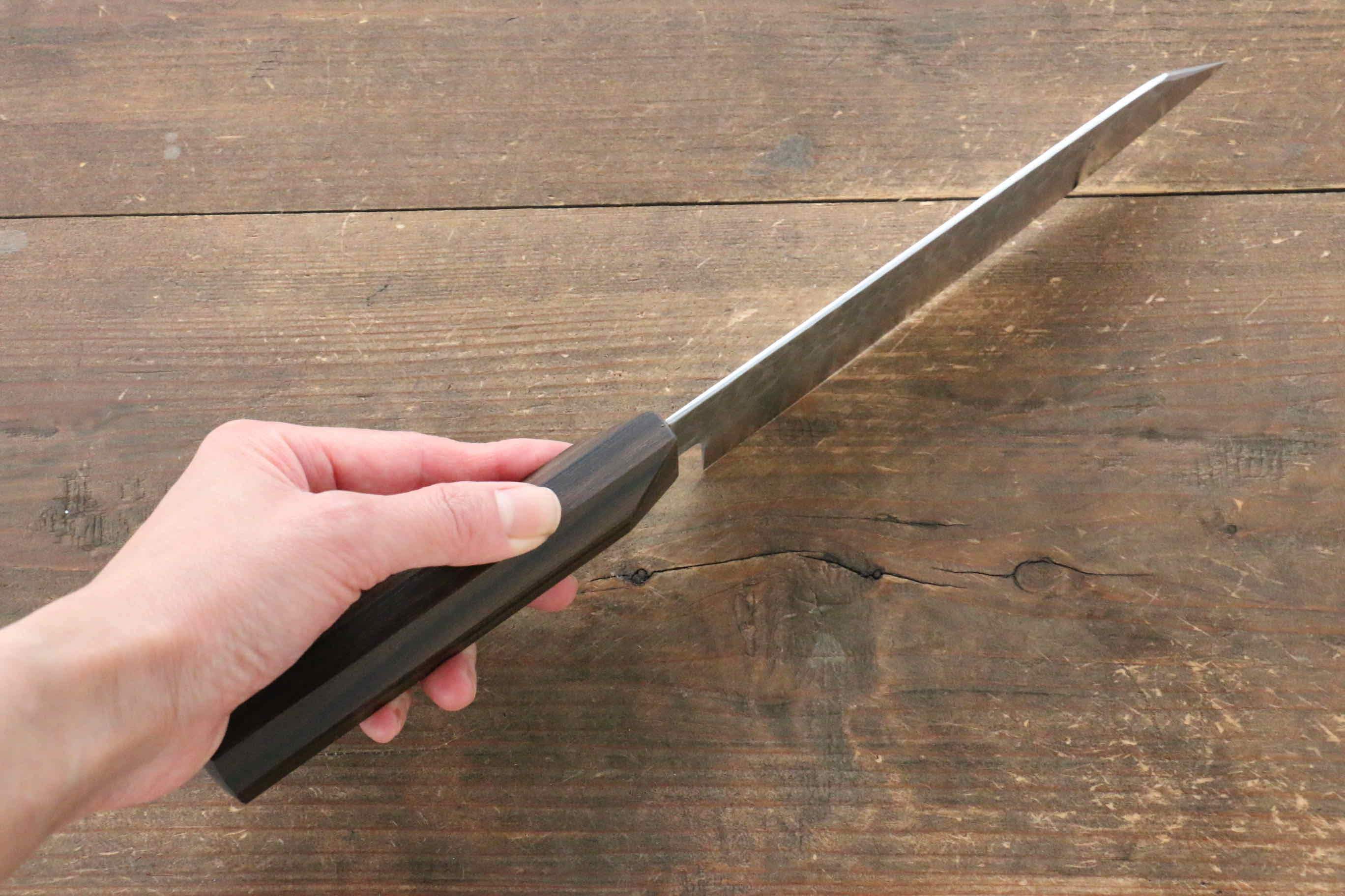 Premium Jikko VG10 17-Layer Gyuto Japanese Chef Knife 170mm with Ebony Wood Handle - Perfect for Sushi, Meat Slicing & Professional Kitchen Use