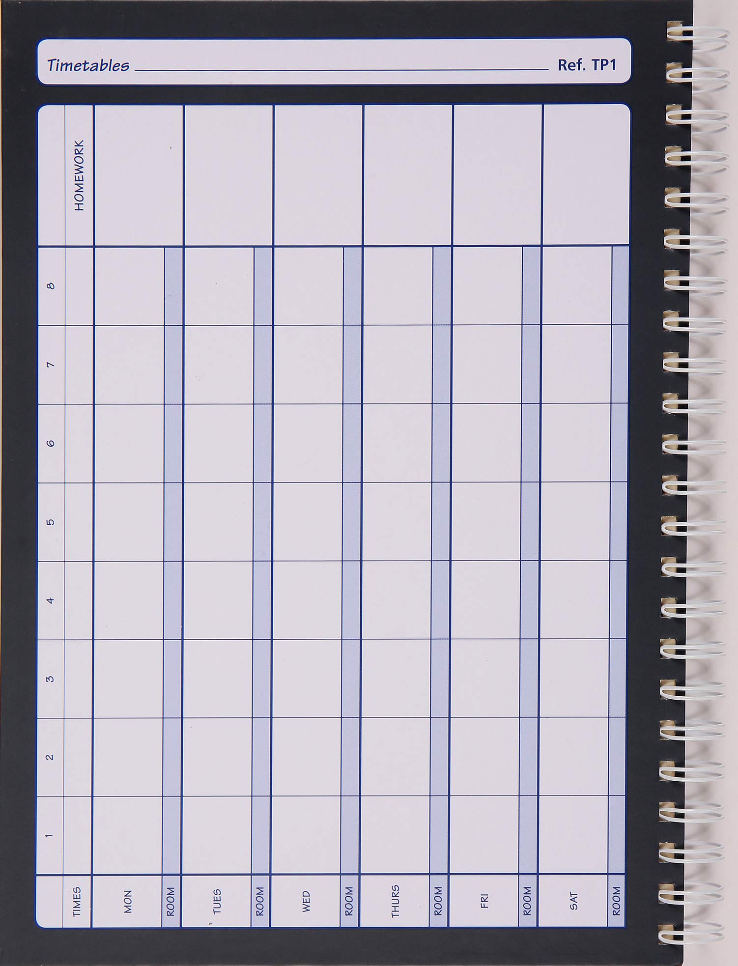 2025-2026 Teacher Planner A4 Size - 8 Period Lesson Organizer in Charcoal (TP1-C) | Perfect for Classroom Scheduling, Academic Planning & Teacher Organization