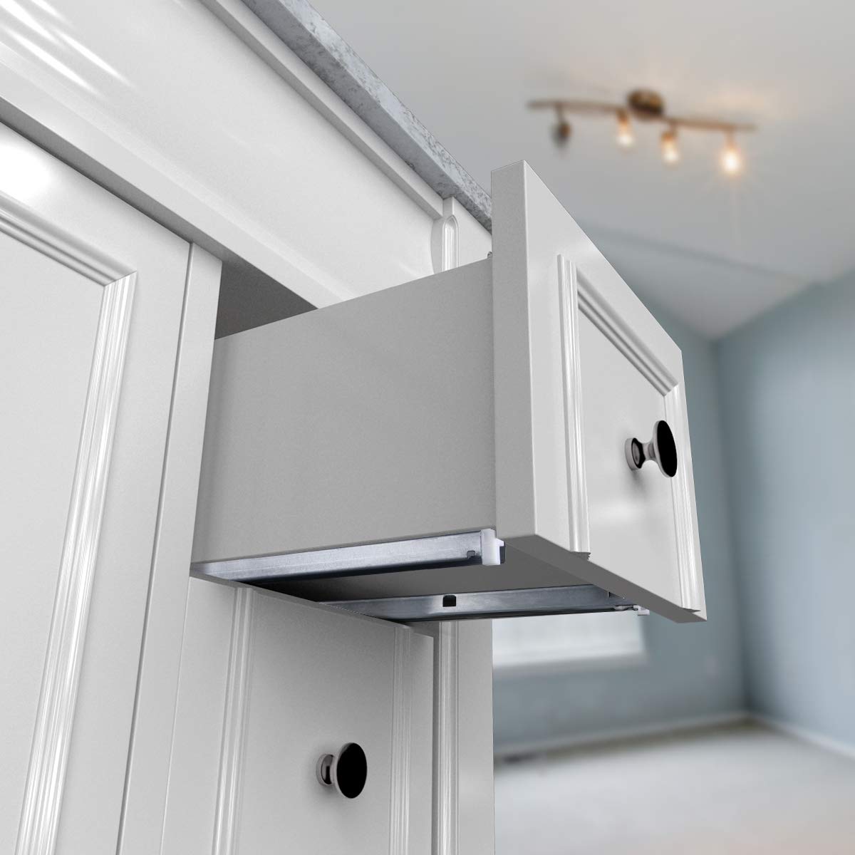 Gobrico 18 Inch Soft Close Undermount Drawer Slides - Full Extension Concealed Drawer Runners (6 Pairs) - Perfect for Kitchen Cabinets, Dressers, and Furniture Installation