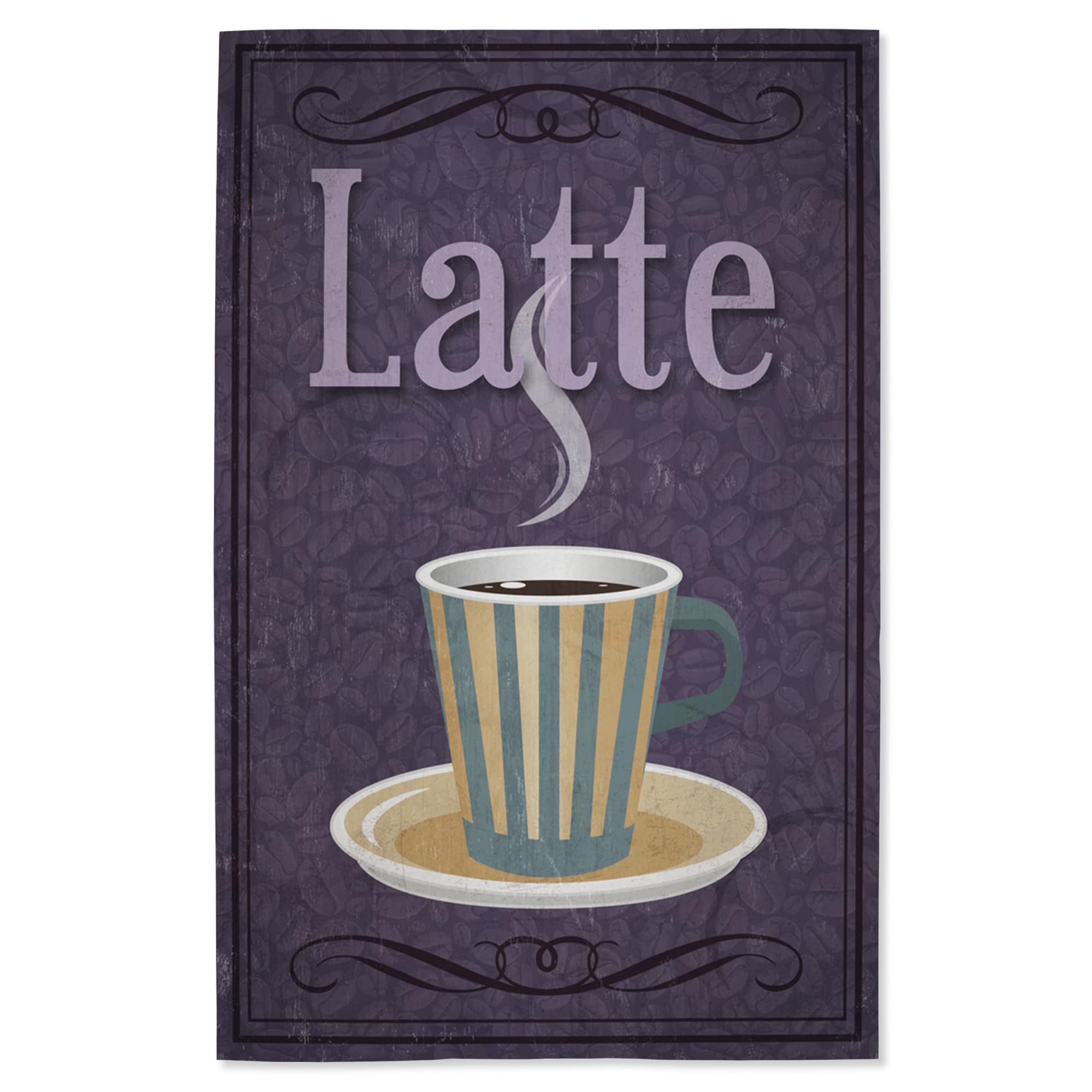 Lantern Press 16x24 Inch Giclee Art Print - Vintage Latte Sign Wall Decor for Coffee Shop, Kitchen & Home Decor | Premium Canvas Artwork