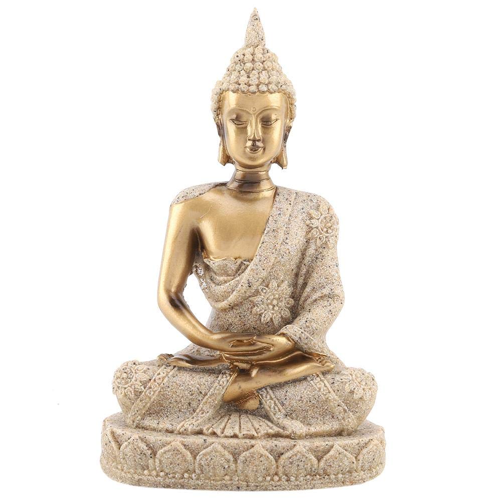 03 Handcrafted Gold Buddha Statue - Exquisite Carving Home Decor for Meditation, Living Room & Office | Spiritual Gift & Feng Shui Ornament