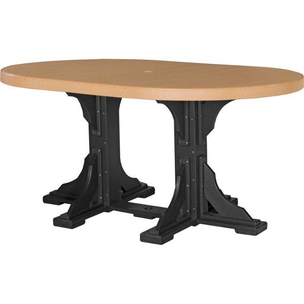 Poly 4ft x 6ft Oval Bar Height Table - Durable Outdoor & Indoor Dining Table for Patio, Restaurant, or Event Venue