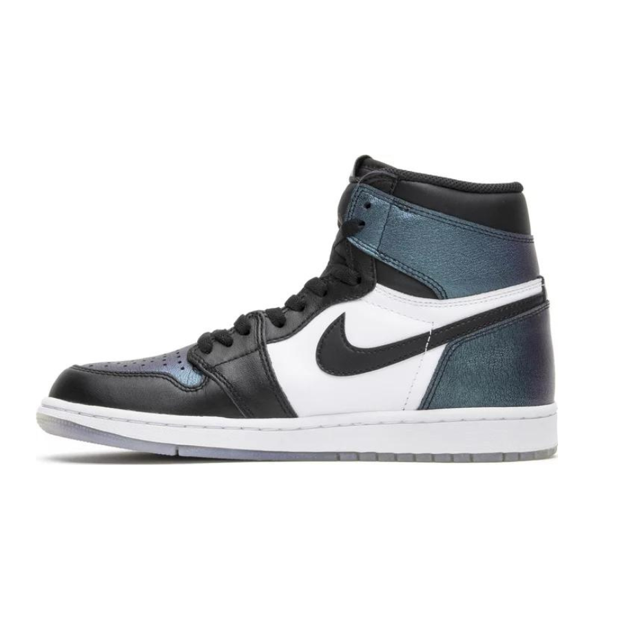 Air Jordan 1 Retro High All Star Chameleon Sneakers - Black/Metallic Silver/White Basketball Shoes for Men | Perfect for Streetwear, Basketball Games & Sneaker Collectors
