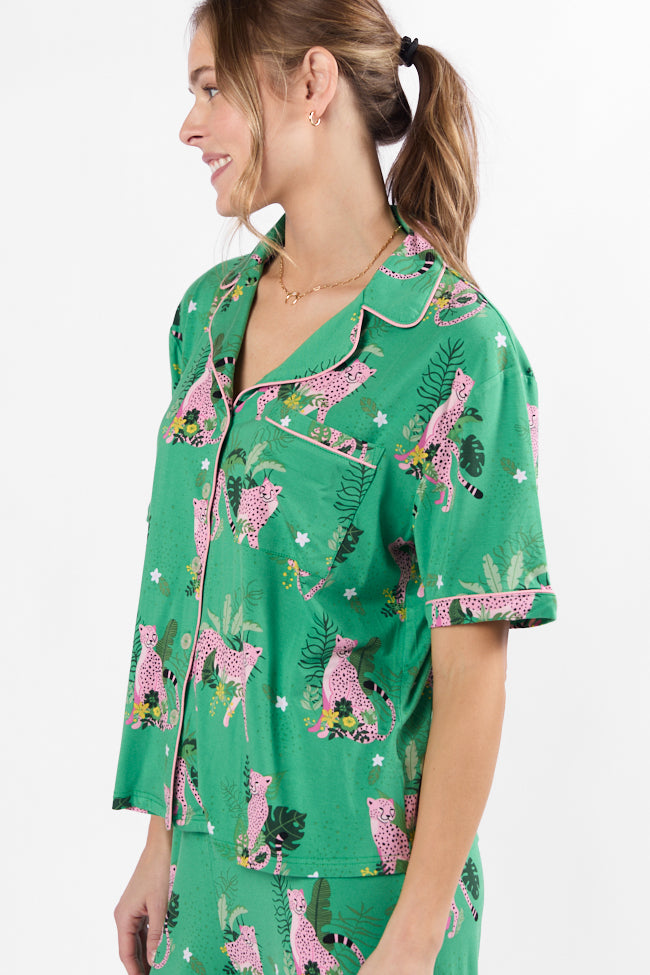 Women's Short Sleeve Pajama Top - Soft Cotton Sleepwear for Camping & Outdoor Adventures | Cozy Nightwear for Stargazing & Wilderness Trips