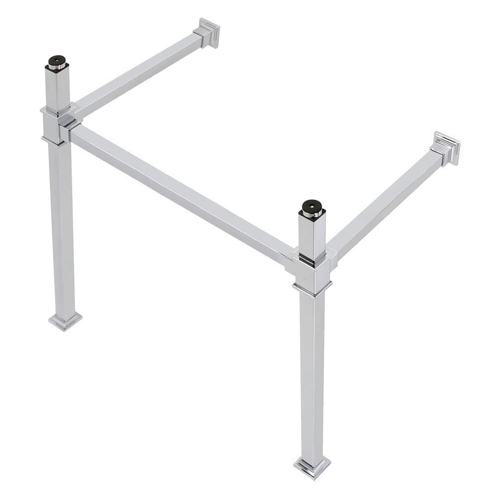 Kingston Brass VPB3328SQ1 Monarch Console Sink Legs - Polished Chrome Finish - Bathroom Vanity Support for Modern & Traditional Decor