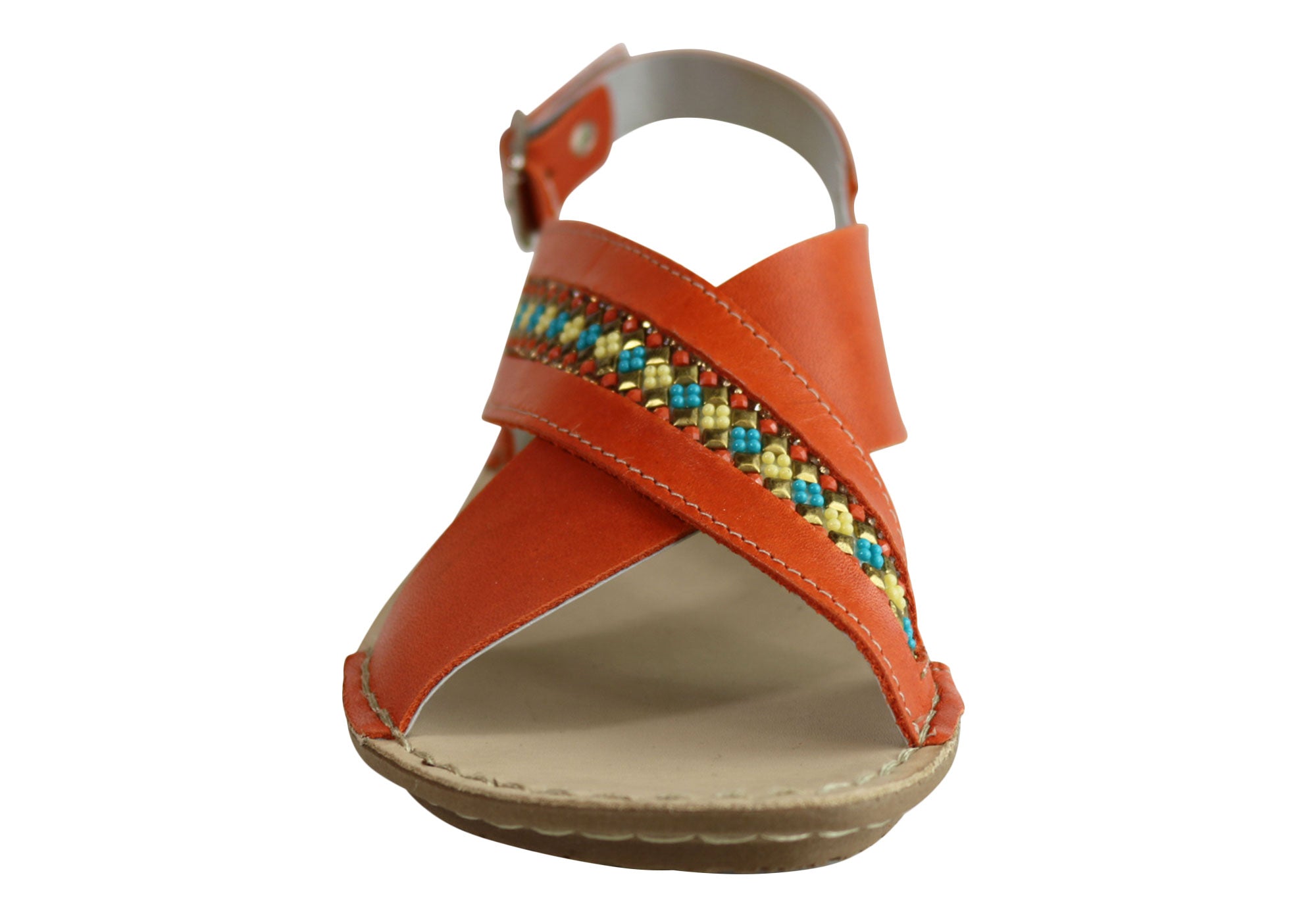 Andacco Veronique Women's Comfort Flat Leather Sandals - Handmade in Brazil - Perfect for Summer, Beach & Casual Outings