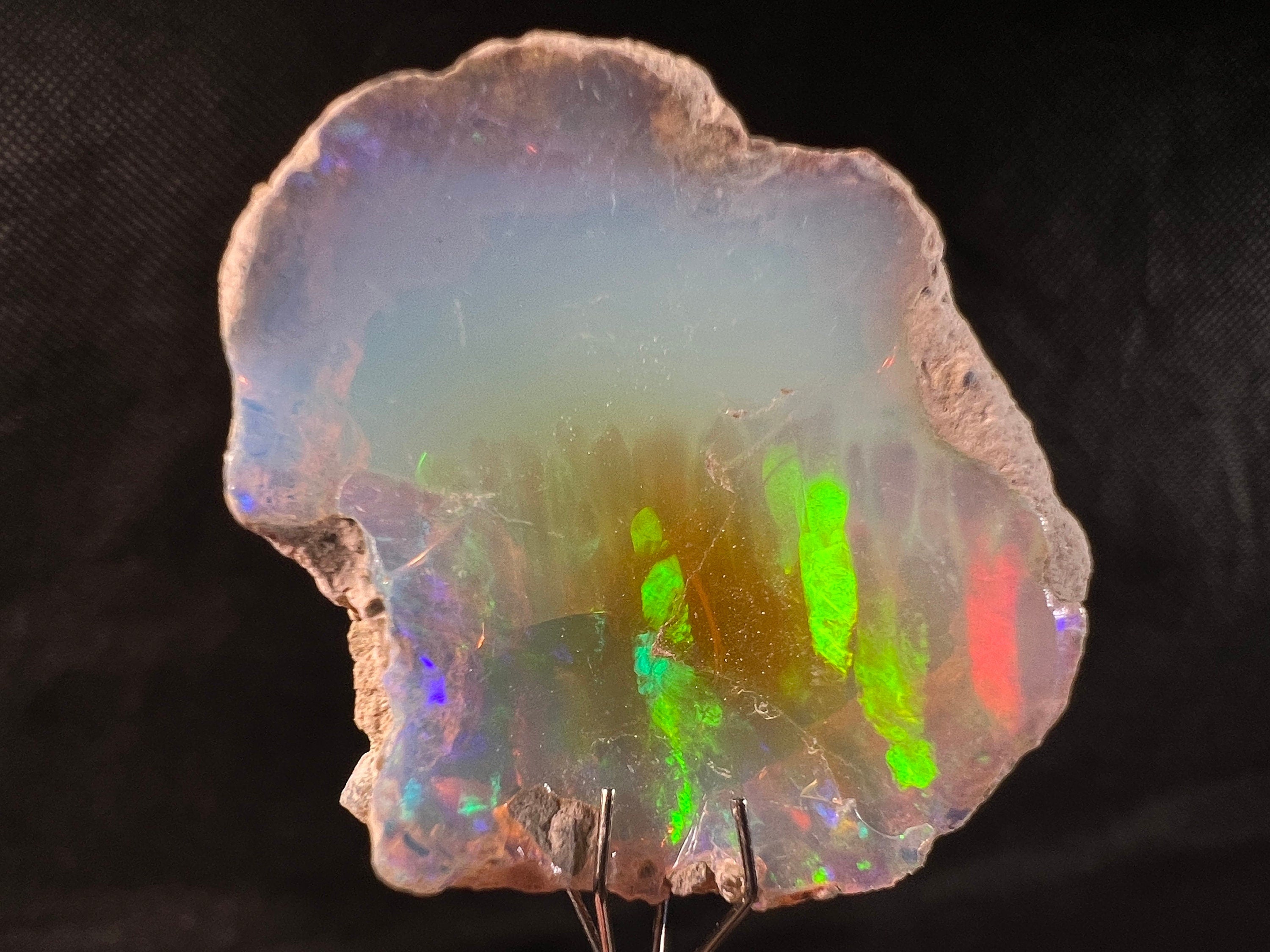 Premium 5A Welo Opal Raw Crystal - Certified Cutting Grade Opal for Jewelry Making (50502) - Perfect for Rings, Necklaces & DIY Gemstone Crafts