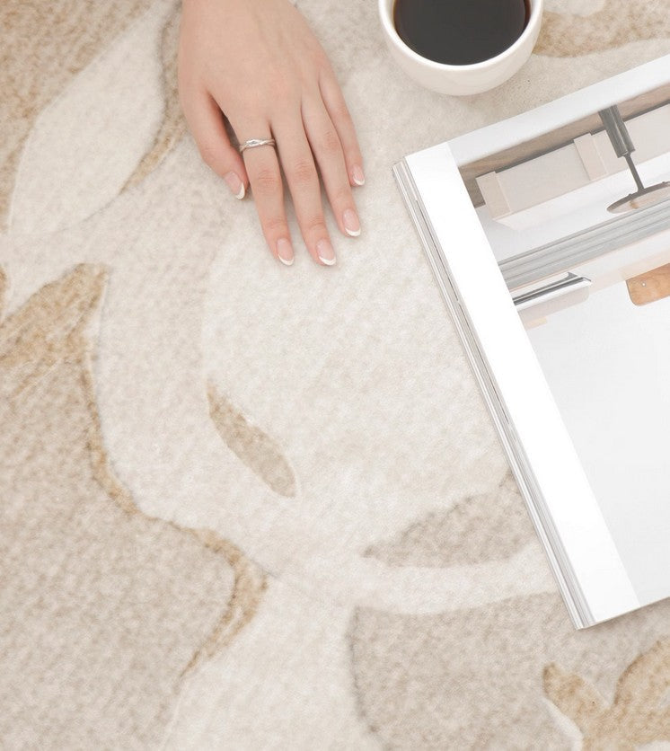 Modern Area Rugs for Dining Room & Bedroom - Soft French Style Floral Design Contemporary Rug - Perfect for Living Room Decor & Interior Design