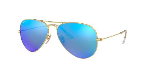 Matte Gold/Polarized Blue Mirror