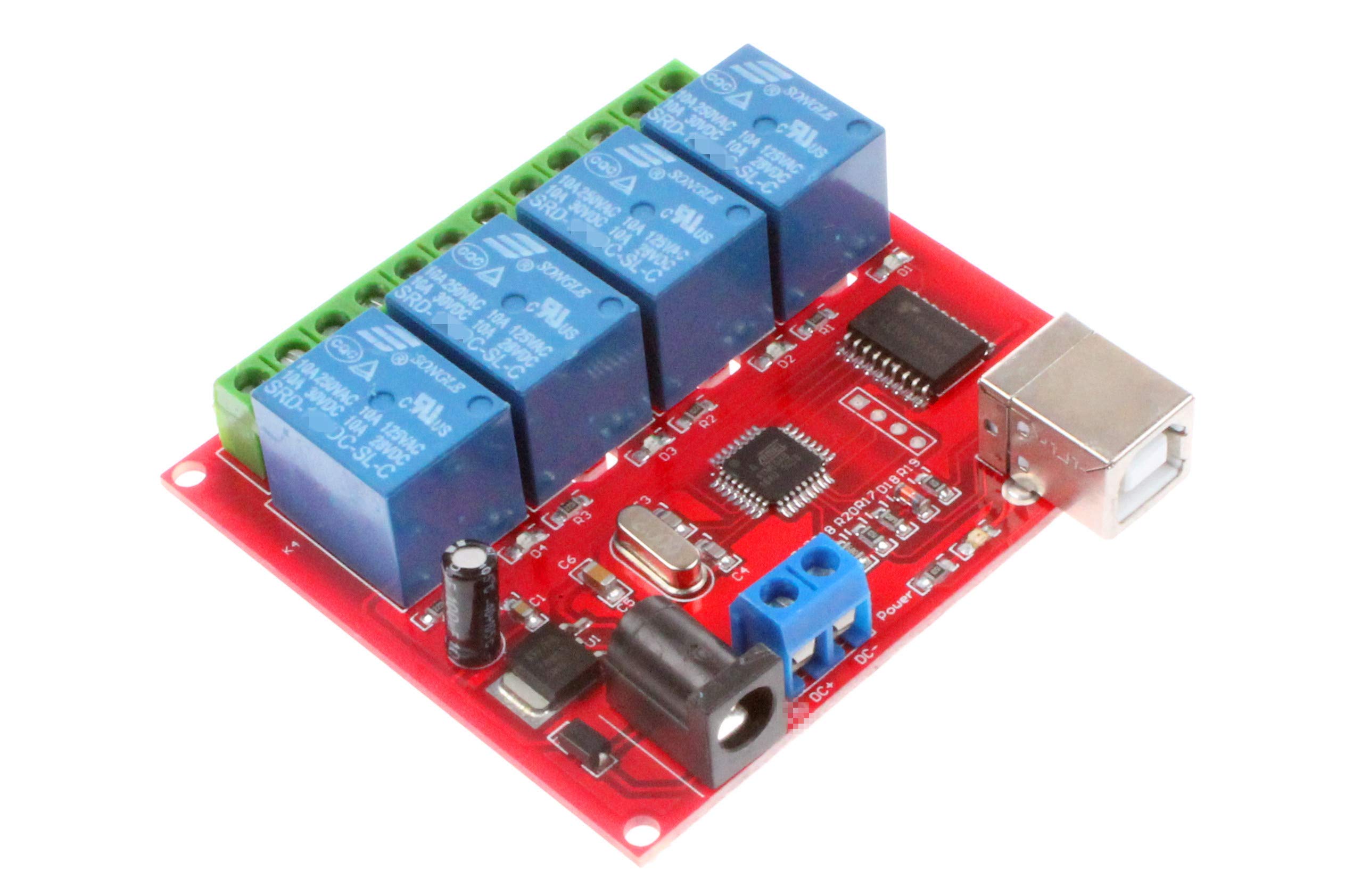NOYITO 4-Channel USB Relay Module - 5V Plug & Play for PC Automation & Smart Control