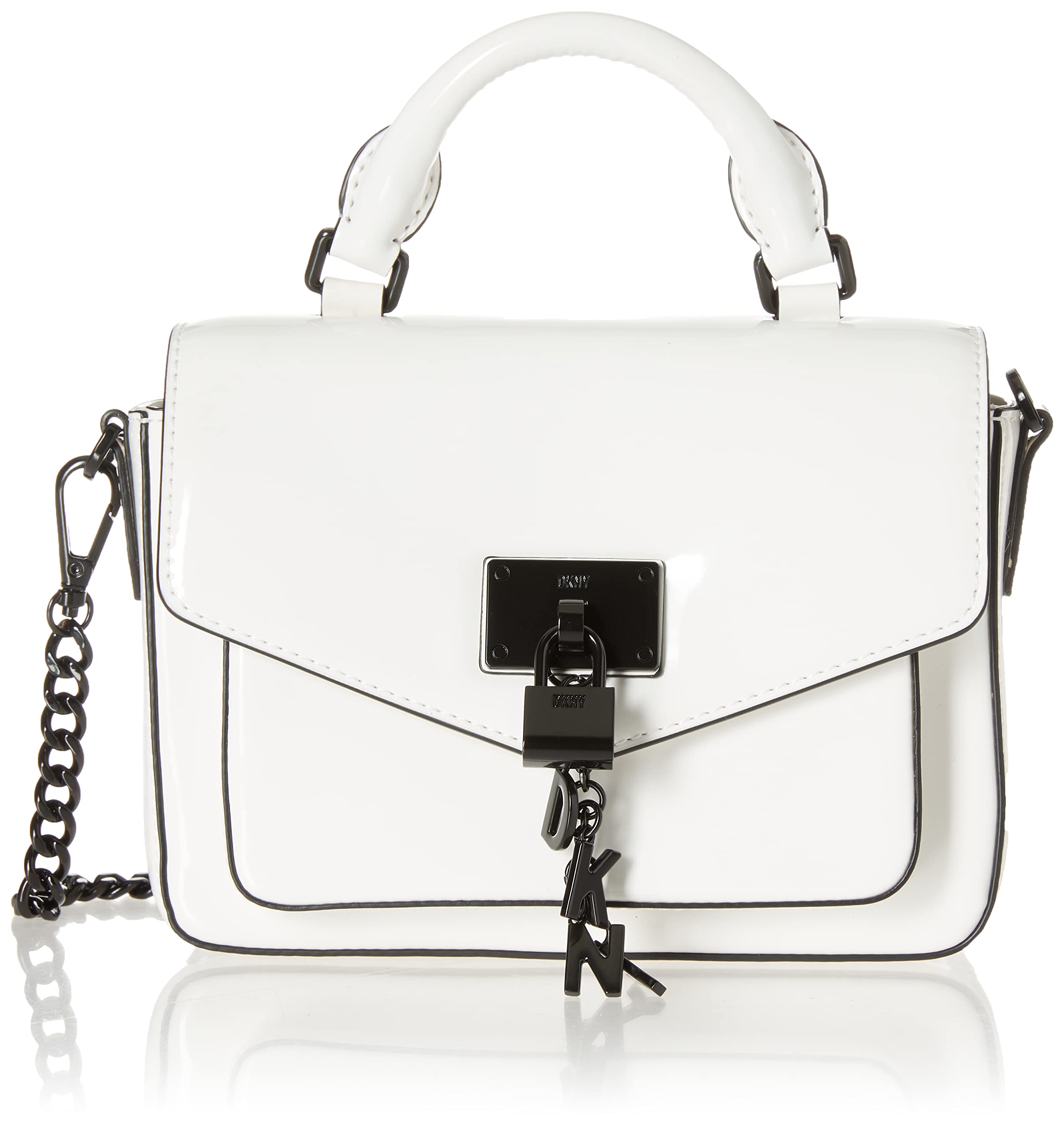 DKNY Elissa Small Satchel Crossbody Bag for Women - Stylish Leather Handbag with Adjustable Strap, Perfect for Work, Travel & Everyday Use