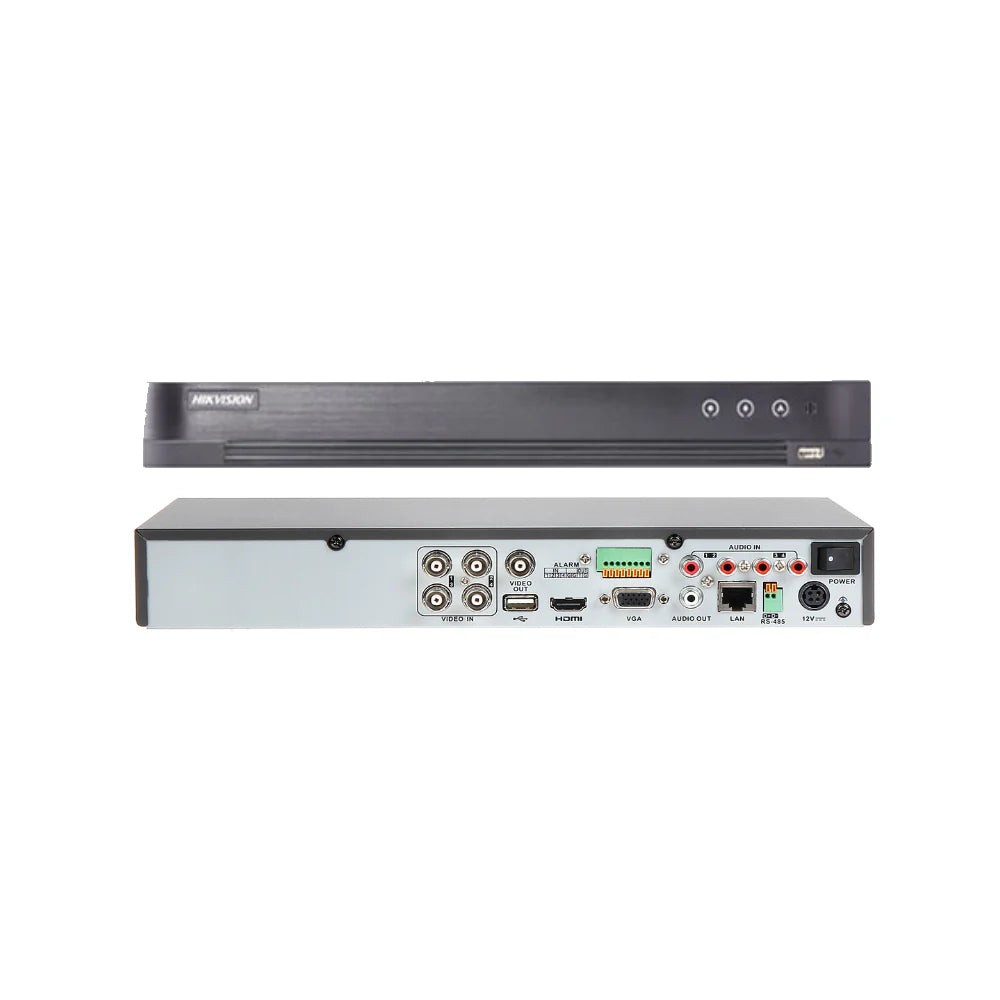 IDS 7204HUHI M1/P Turbo HD TVI 4-Channel AcuSense PoC DVR - Home & Business Security Surveillance System for Indoor/Outdoor Monitoring