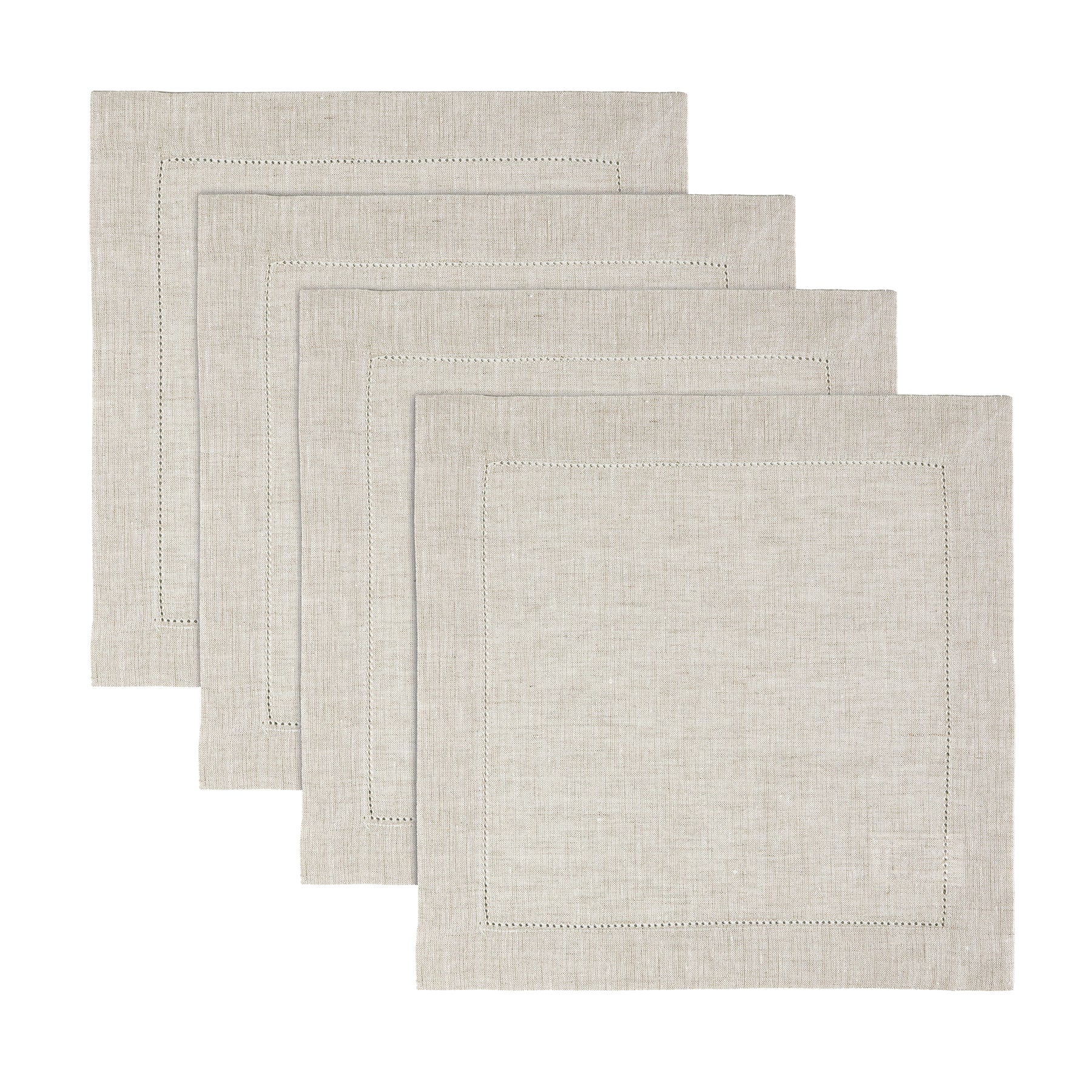 Premium Classic Hemstitch Square Placemats Set of 4 - Elegant Cotton Table Linens for Dining Room, Kitchen, and Holiday Decor - Perfect for Dinner Parties, Family Gatherings, and Special Occasions