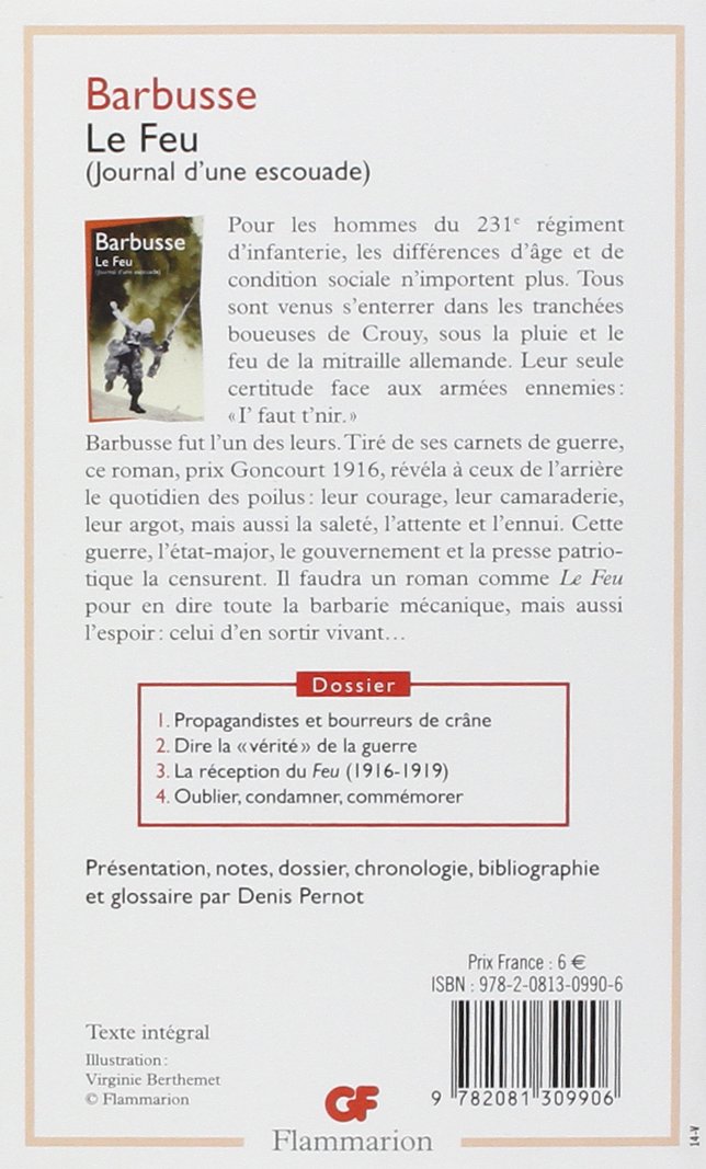 Le Feu: Journal d'une Escouade - WWI French Soldier's Diary & Memoir | Historical War Literature for Book Collectors & History Enthusiasts | Perfect for Research, Education & WWI Studies