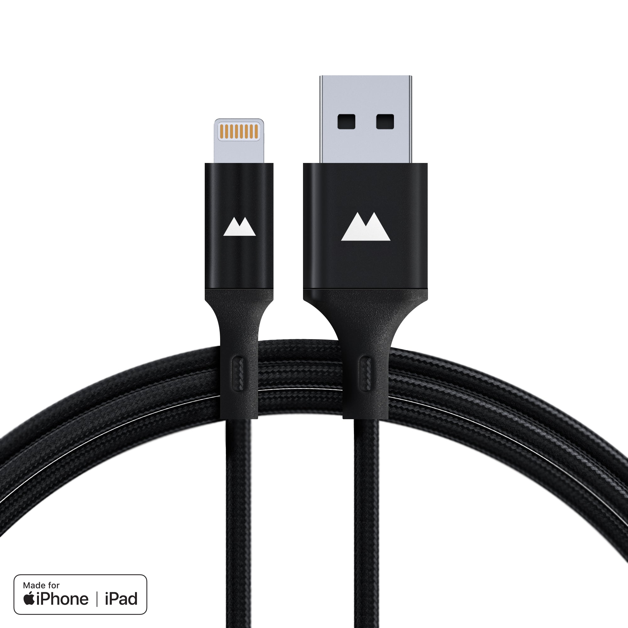 Premium USB A to Lightning Cable - 6ft Fast Charging & Sync Cord for iPhone, iPad - Durable & Tangle-Free - Perfect for Home, Office & Travel