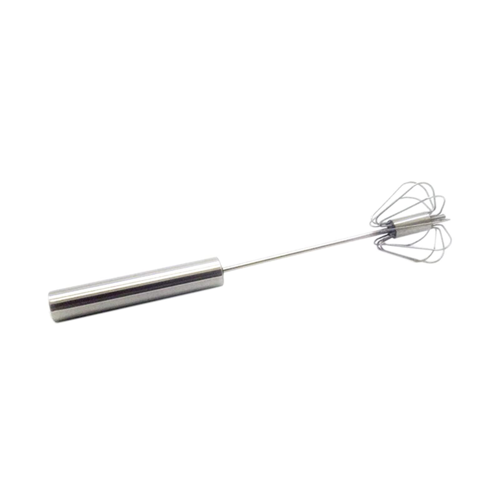Stainless Steel Semi-Automatic Egg Beater - Handheld Mixer for Eggs, Milk, Cream & Butter - Durable Kitchen Whisk Tool for Baking, Cooking & Food Prep