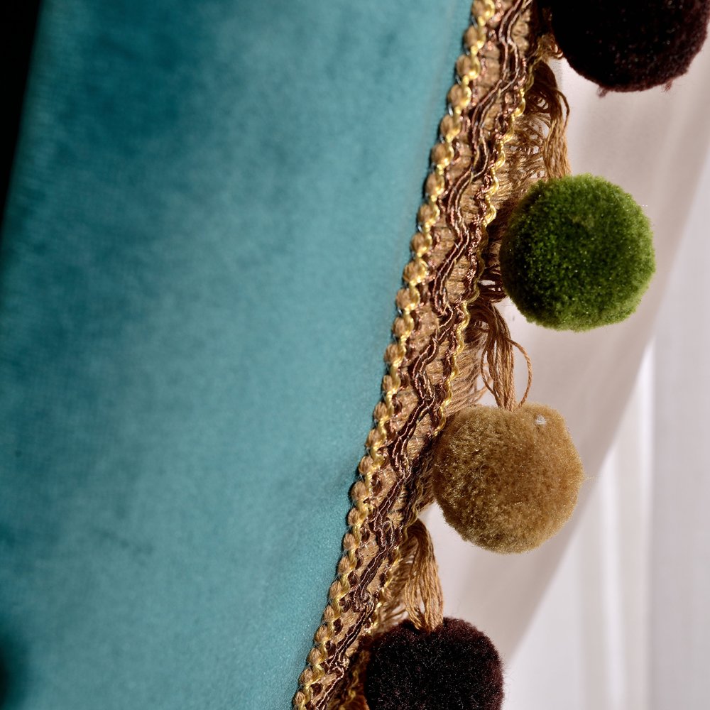 Melodieux Blackout Curtains - Thermal Insulated Velvet Drapes for Bedroom & Living Room, Vintage Luxury Rod Pocket Lined Window Treatments, 52x84 Inches, Antique Green (2 Panels) - Perfect for Home Theater, Nursery & Noise Reduction