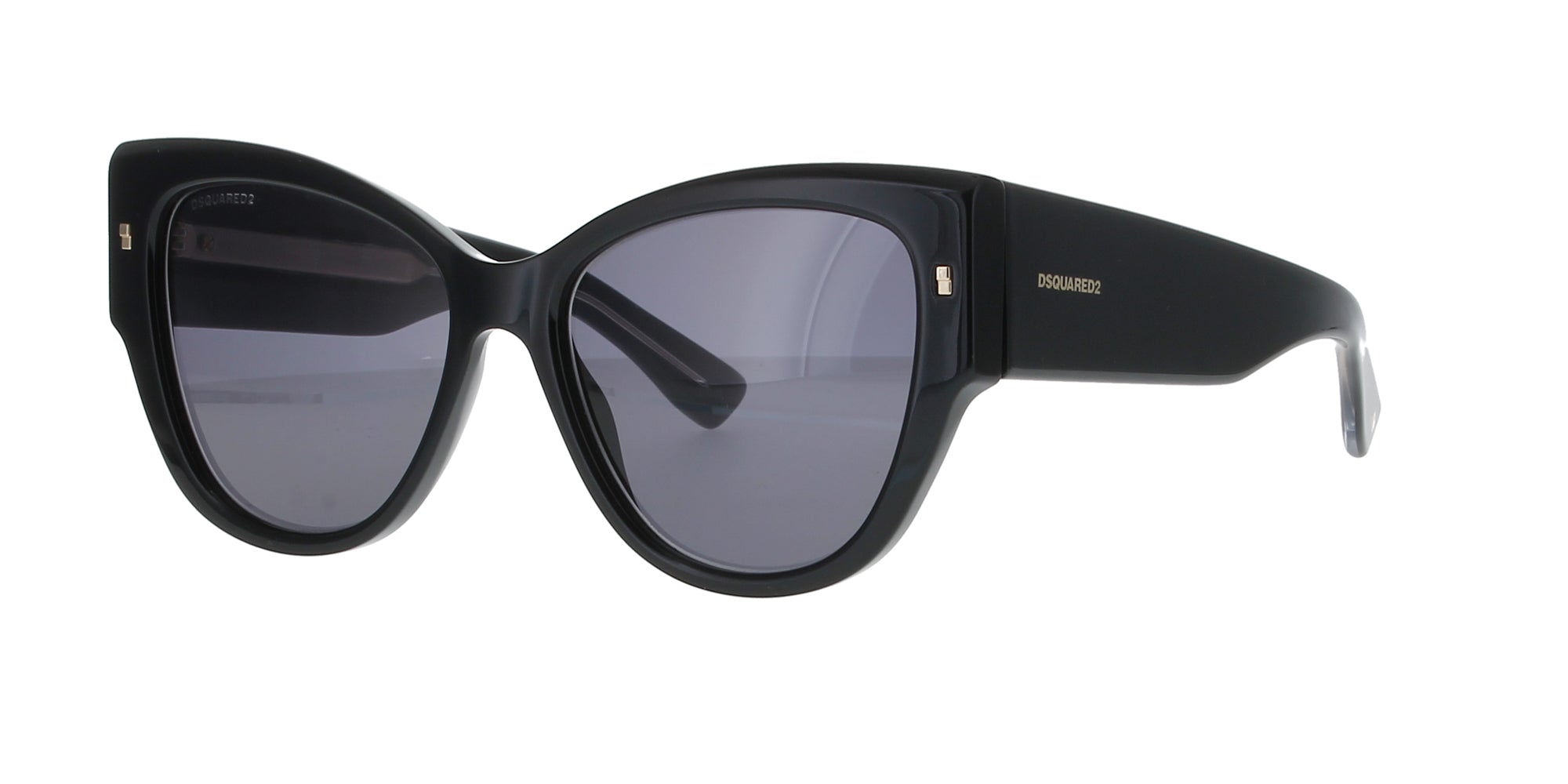 Dsquared2 Black Cat Eye Sunglasses for Women - Stylish UV Protection Shades for Outdoor, Beach, and Fashion Accessories