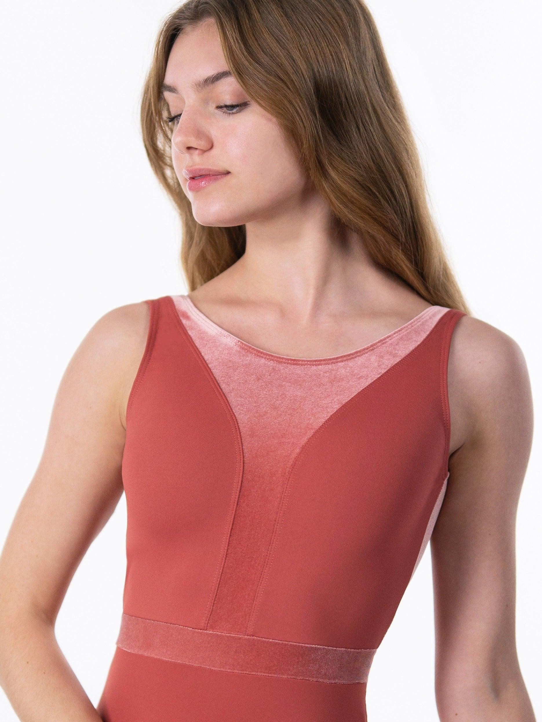 Women's Autumn Glow Tank Top with Low Scoop Back - Dance Leotard for Ballet, Yoga & Performance - Breathable Stretch Fabric