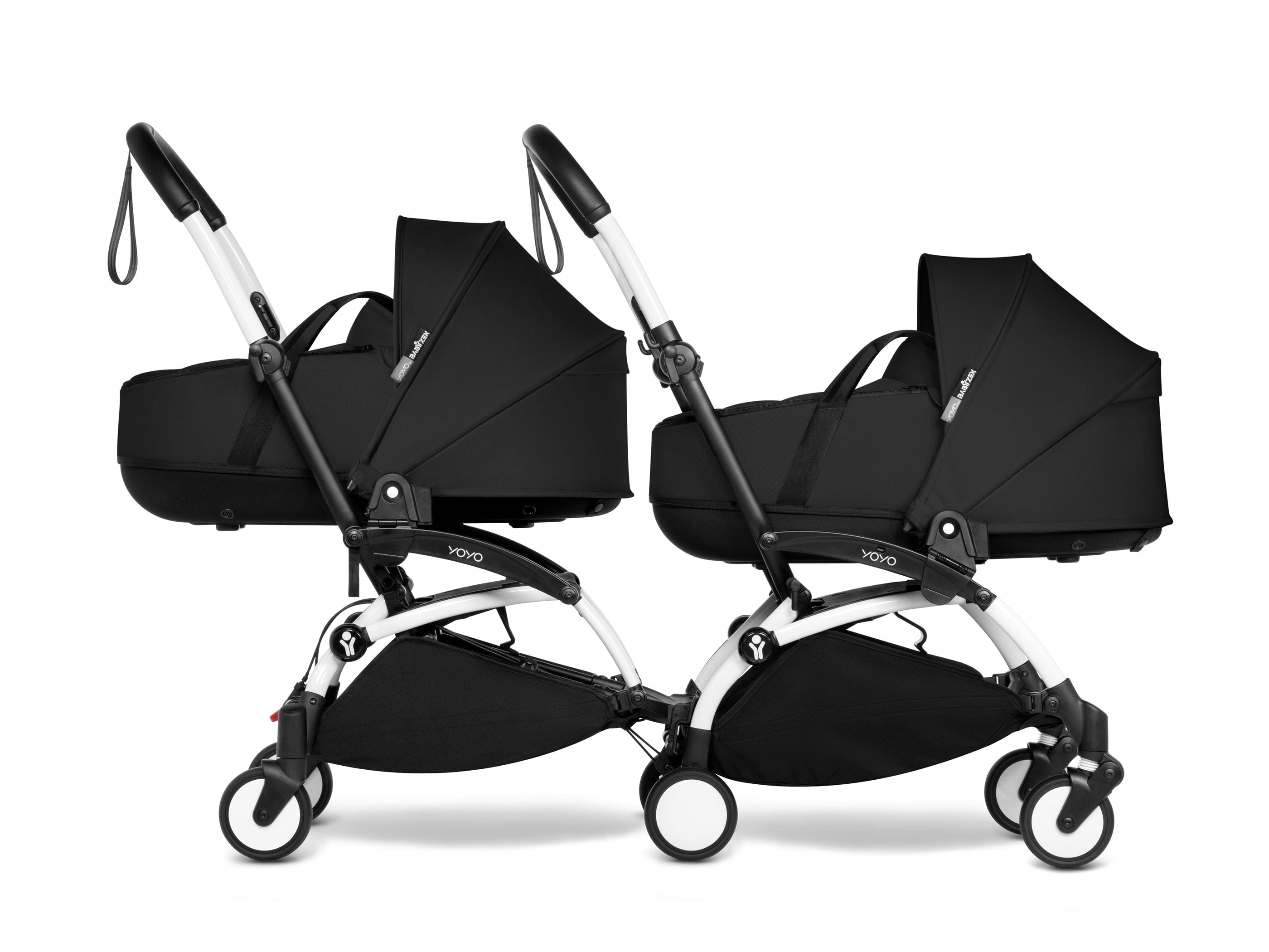 Stokke YOYO 3 Double Stroller with Bassinet - Lightweight Compact Travel Stroller for Twins - Perfect for Air Travel, City Walks & Outdoor Adventures