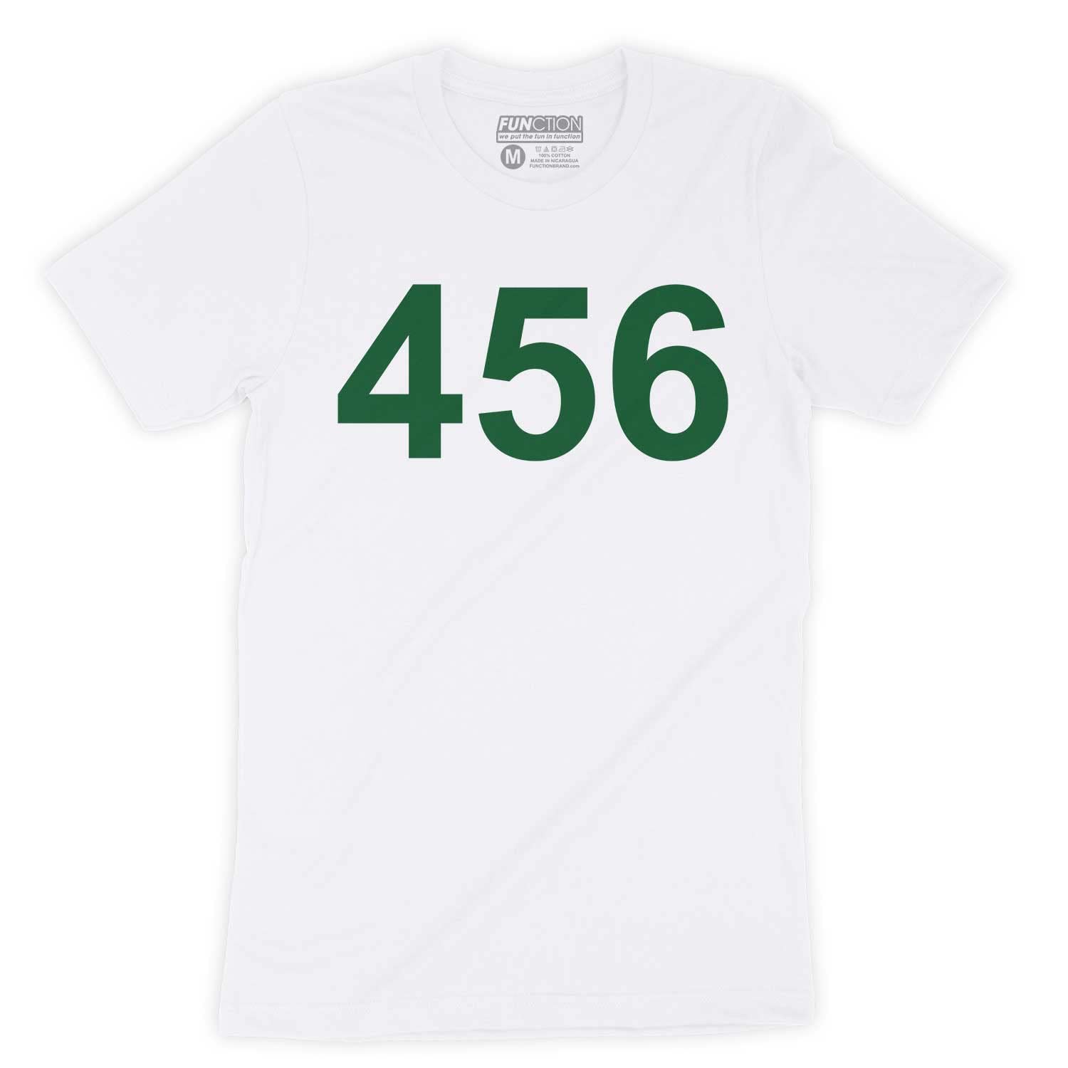 Custom Number Squid Game Halloween Costume T-Shirt - Personalized Squad Numbers for Cosplay, Halloween Party & Korean Drama Fans - Perfect for Halloween Outfits, Cosplay Events & TV Show Themed Parties