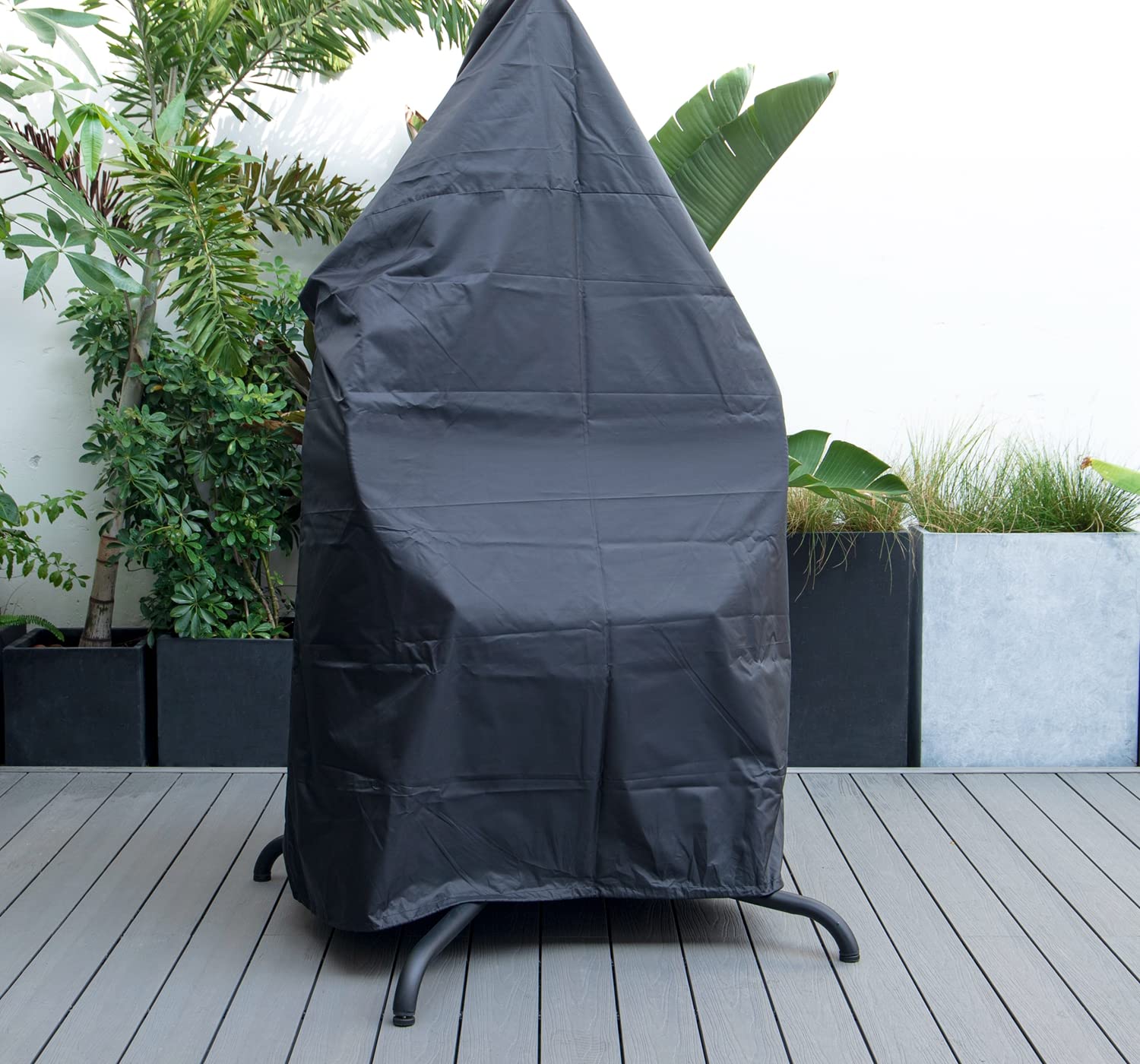 YeSea Waterproof Outdoor Egg Chair Cover - 420D Oxford Fabric, UV & Weather Resistant for Hanging Swing Chairs - Perfect for Patio, Garden, Balcony (Single Chair Cover, Black)