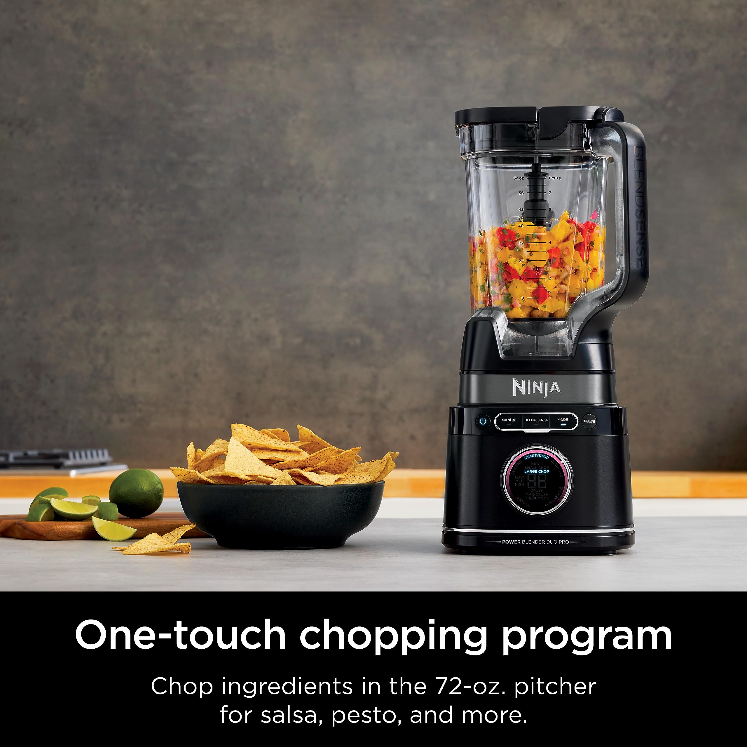Ninja Detect Power Blender Pro with Personal Single-Serve Cups - 1800W High-Speed Blender for Smoothies, Shakes, Food Prep & More | BlendSense Technology | 72oz Pitcher + (2) 24oz To-Go Cups | Compact Countertop Design | Perfect for Kitchens, Offices & Healthy Lifestyles (Black, Model TB301)