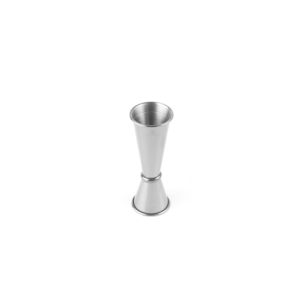 1 oz & 2 oz Stainless Steel Japanese Style Jigger with Brushed Finish - Professional Bar Measuring Tool for Cocktails, Mixing Drinks & Home Bartending