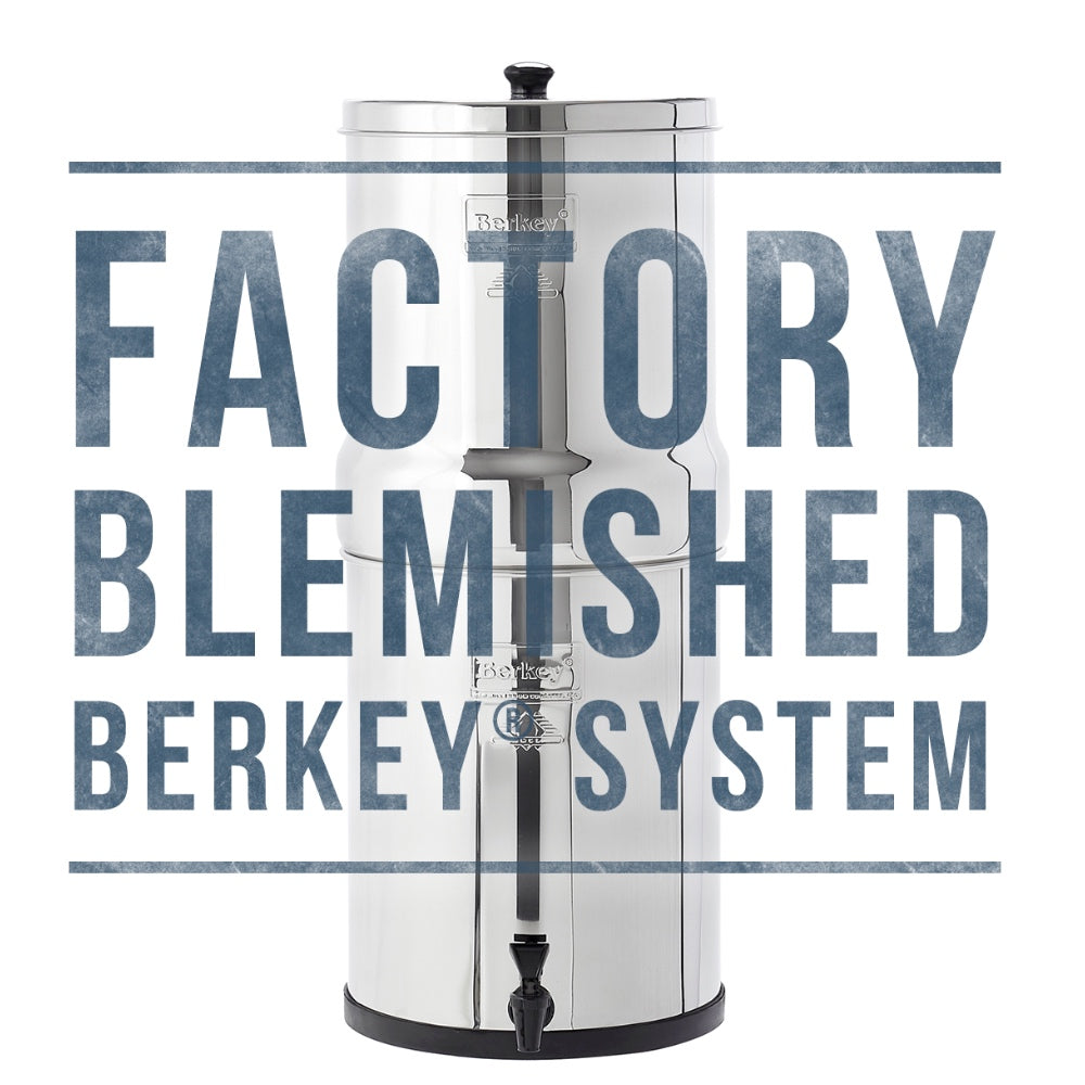 Travel Berkey Water Filter System - Portable Stainless Steel Water Purifier for Camping, Hiking & Emergency Preparedness