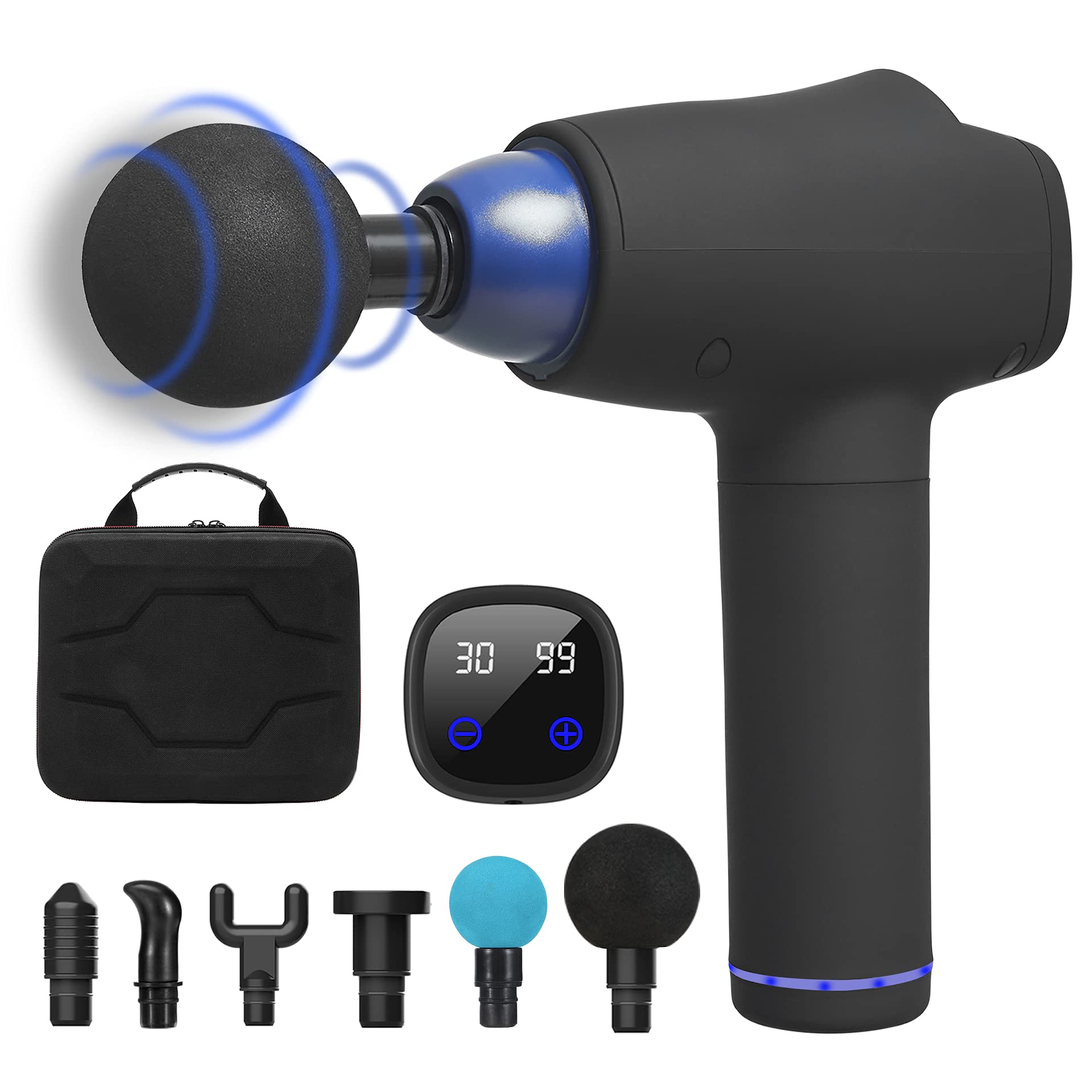 Professional Deep Tissue Massage Gun for Muscle Recovery - Portable Percussion Therapy Device for Athletes, Gym Workouts & Pain Relief at Home or On-the-Go