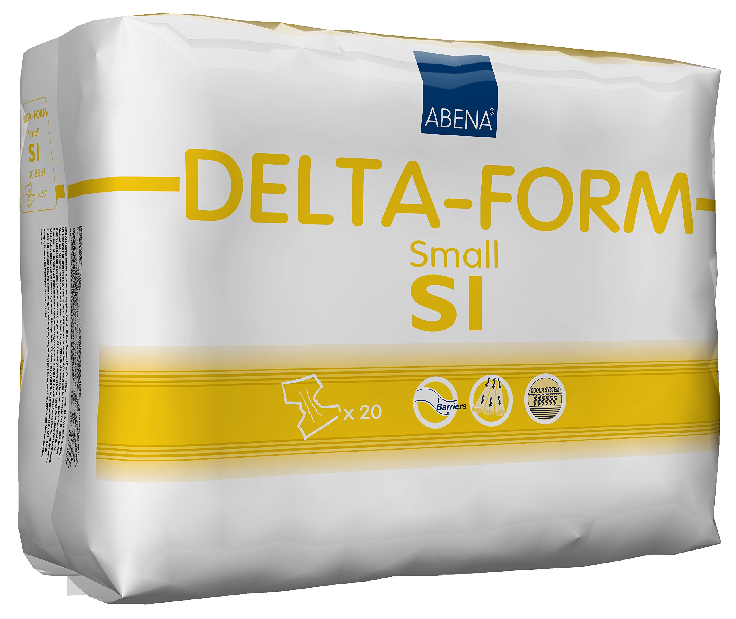 Abena Delta-Form Adult Incontinence Briefs - Level 1 Absorbency, Small Size (80 Count) - Comfortable & Discreet Protection for Light Bladder Leakage - Perfect for Daytime Use, Travel & Active Lifestyles