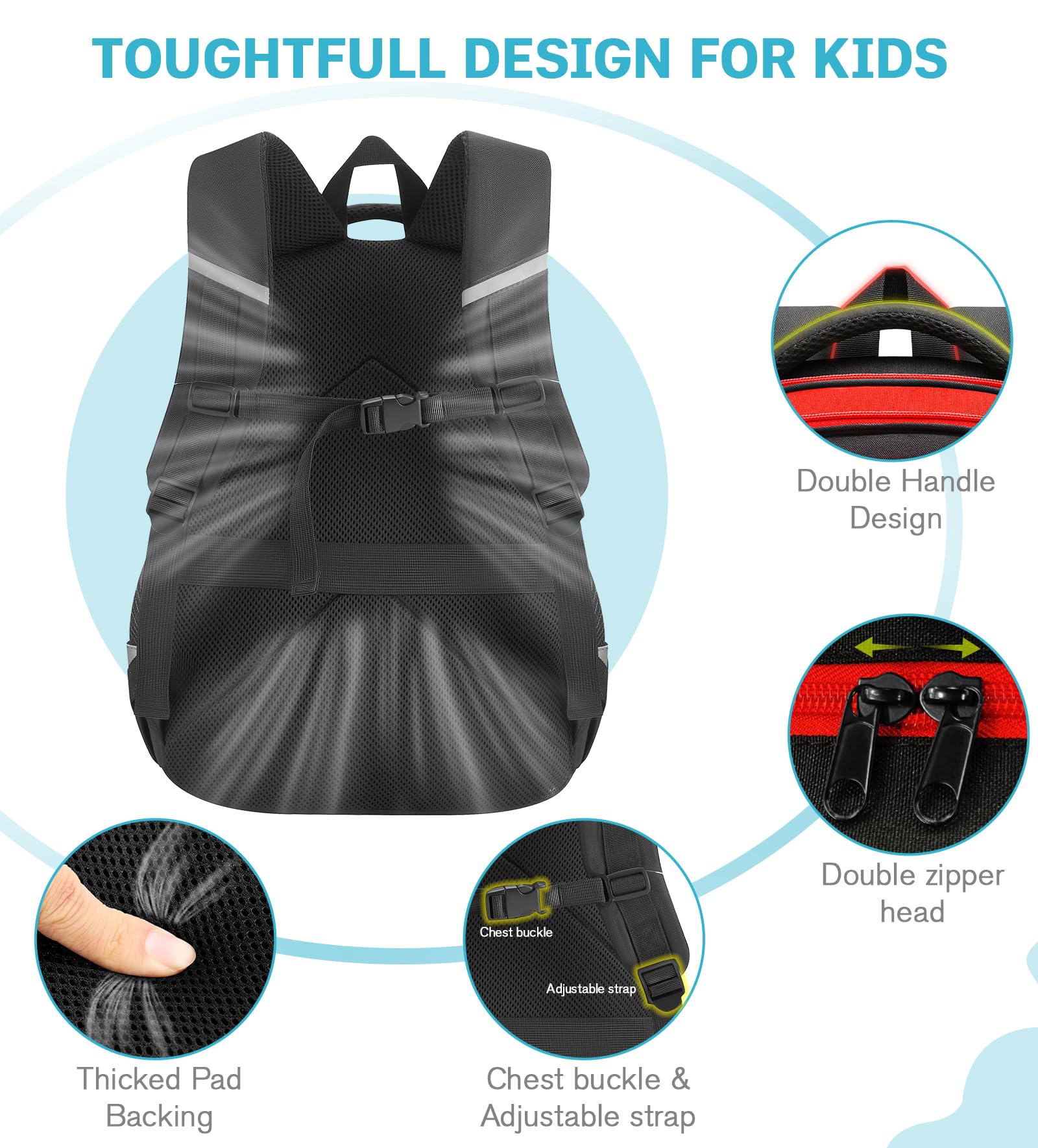 17 Inch Gamer Backpack for Boys - Durable School Bookbag for Kids & Students, Elementary to Middle School - Perfect for Gaming, School, Travel & Daily Use