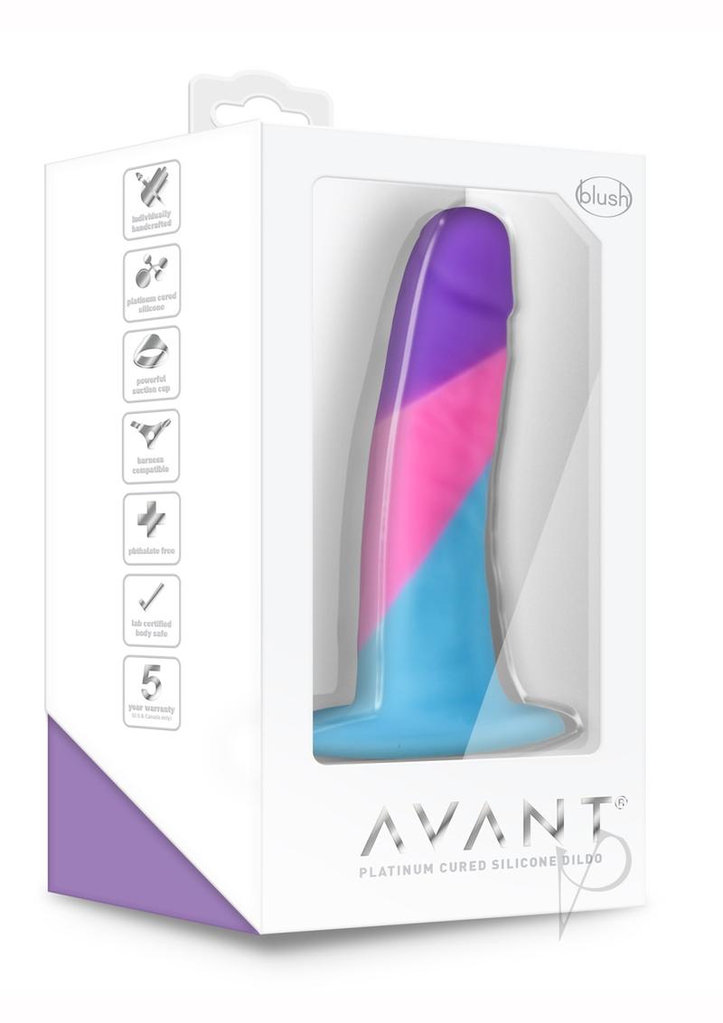 Avant D15 Vision of Love Silicone Dildo 5.5 Inch Multicolor - Waterproof & Body-Safe Adult Toy for Couples Play, Solo Pleasure & Sensual Exploration