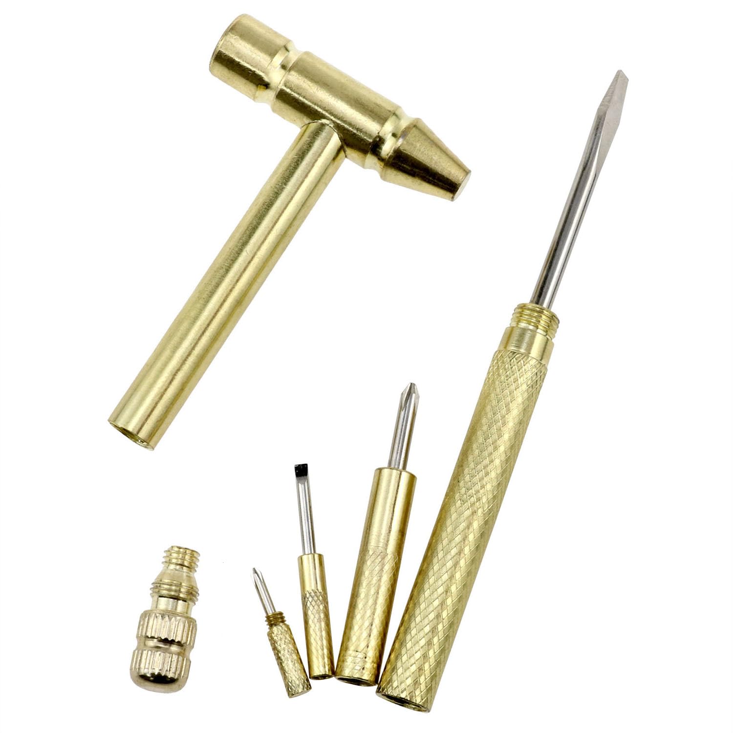6-in-1 Micro Copper Hammer - Multifunctional Mini Hammer with Screwdriver for Watch Repair, Jewelry Making & Nut Cracking (1PC) | Perfect for Watchmakers, Jewelers & DIY Enthusiasts
